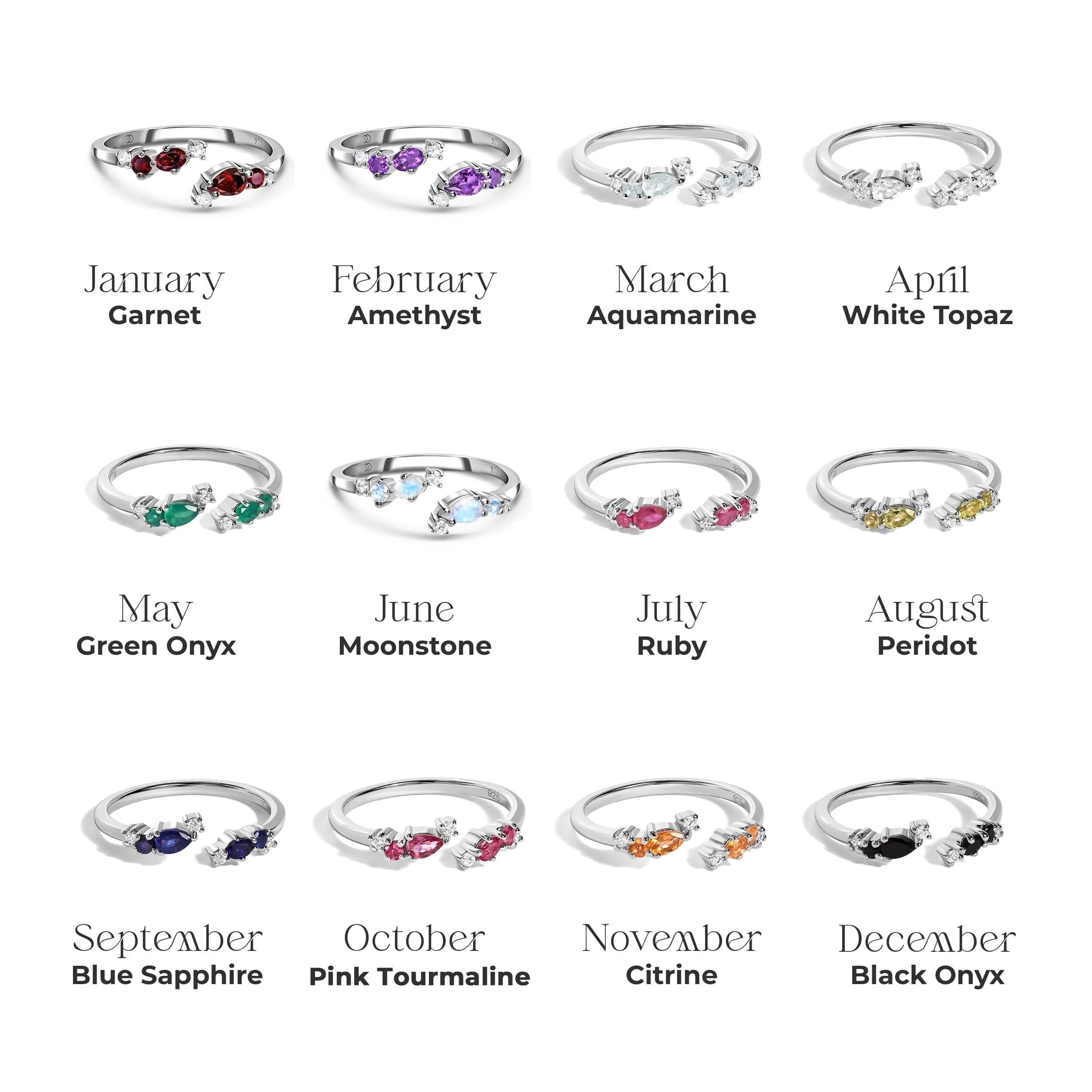 Adjustable Blue Sapphire Ring Flourish - September Birthstone - Image 14
