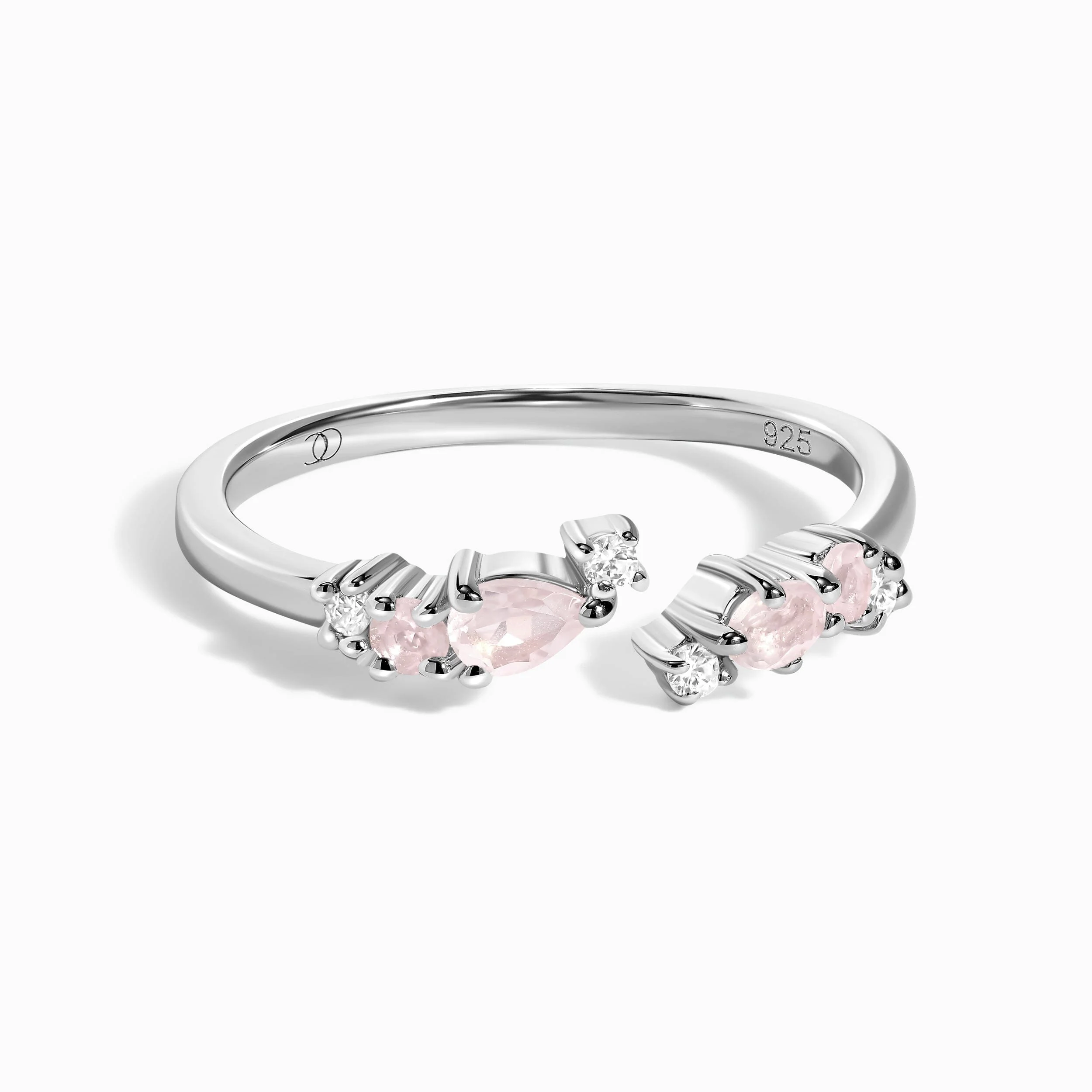 Adjustable Rose Quartz Ring - Flourish