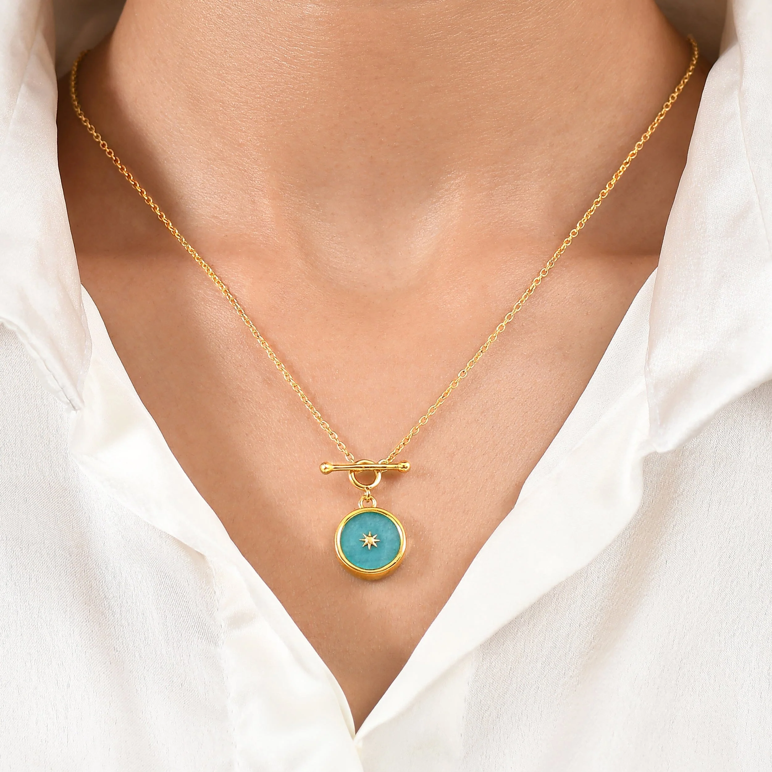 Amazonite T-Lock Necklace - Sol - Image 24