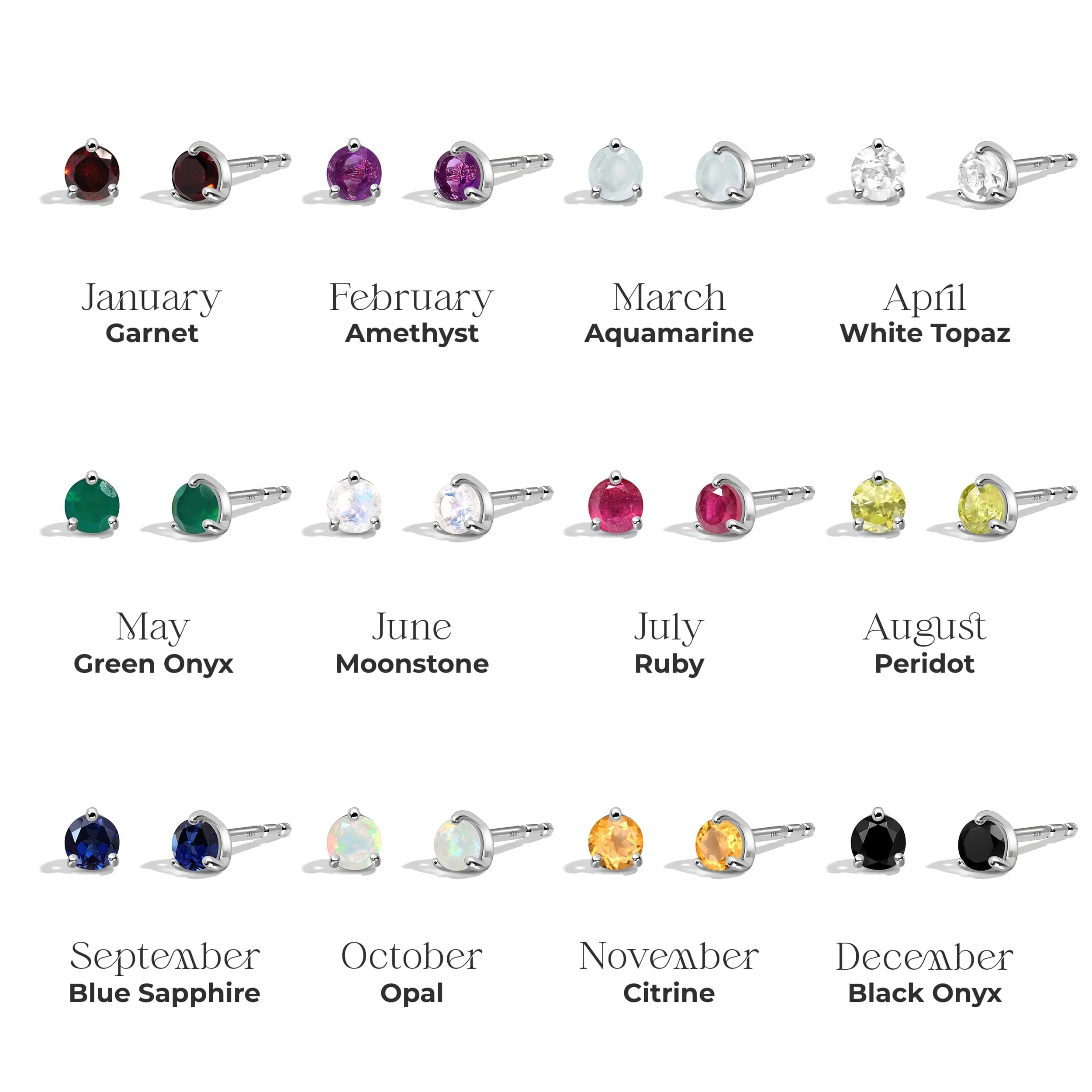 Aquamarine Round Studs - March Birthstone - Image 17