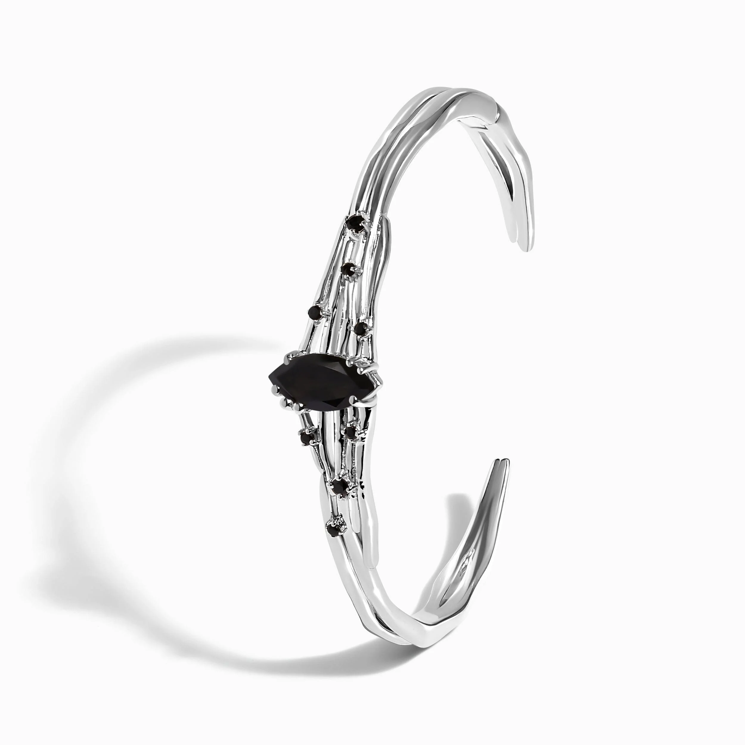 Black Obsidian Black Spinel Cuff - Radiance - Image 14