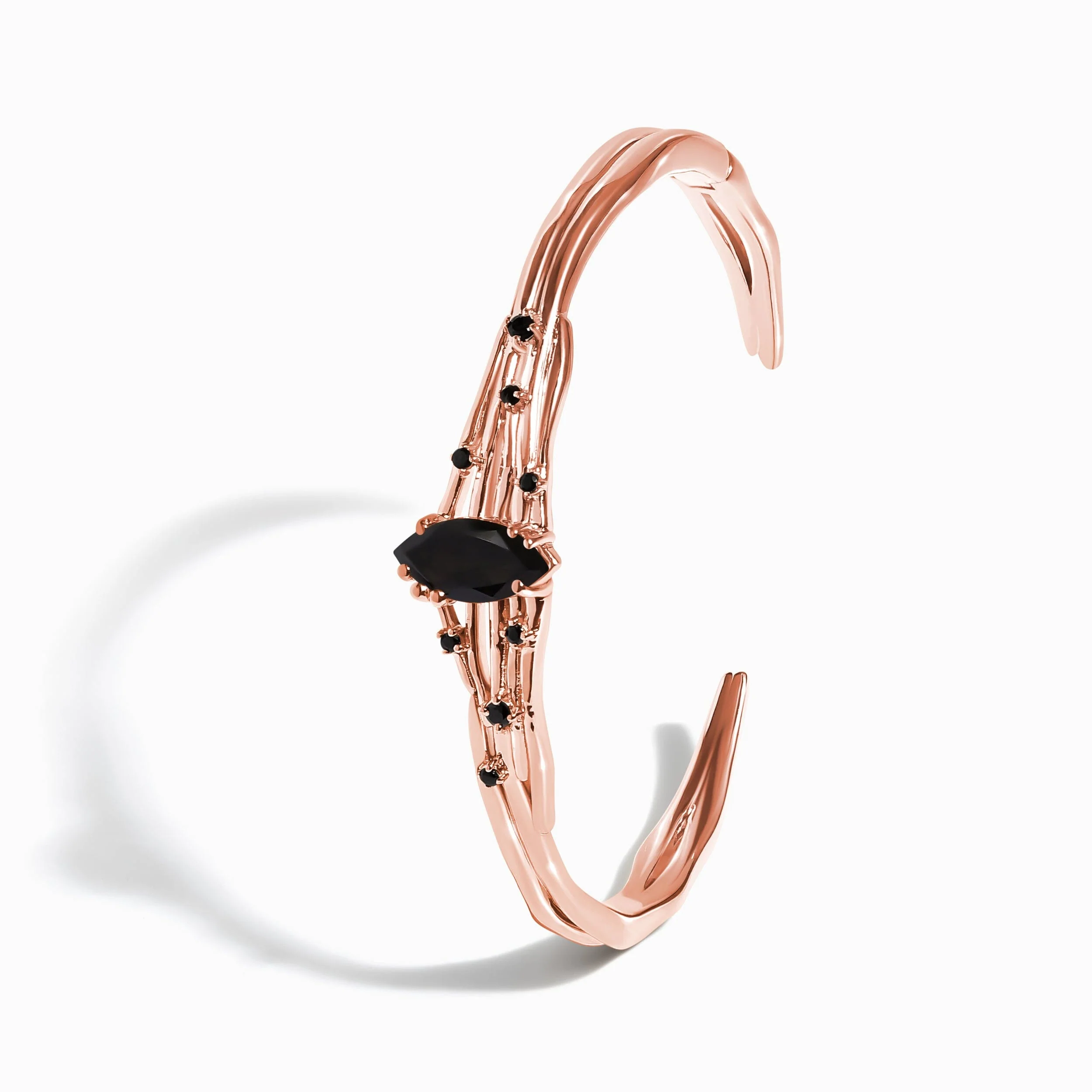 Black Obsidian Black Spinel Cuff - Radiance - Image 16