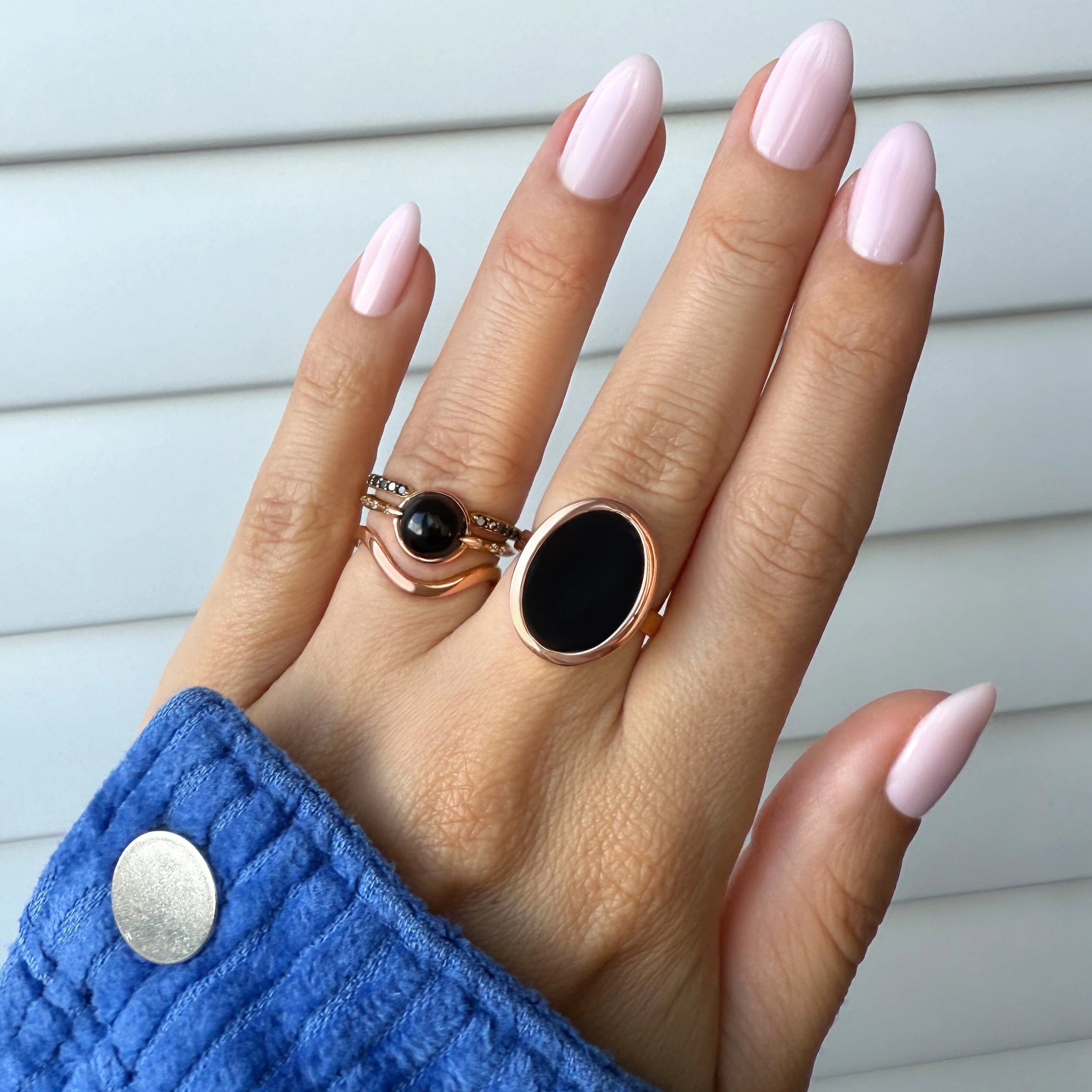Black Obsidian Energy Ring - Strength Engraved - Image 11