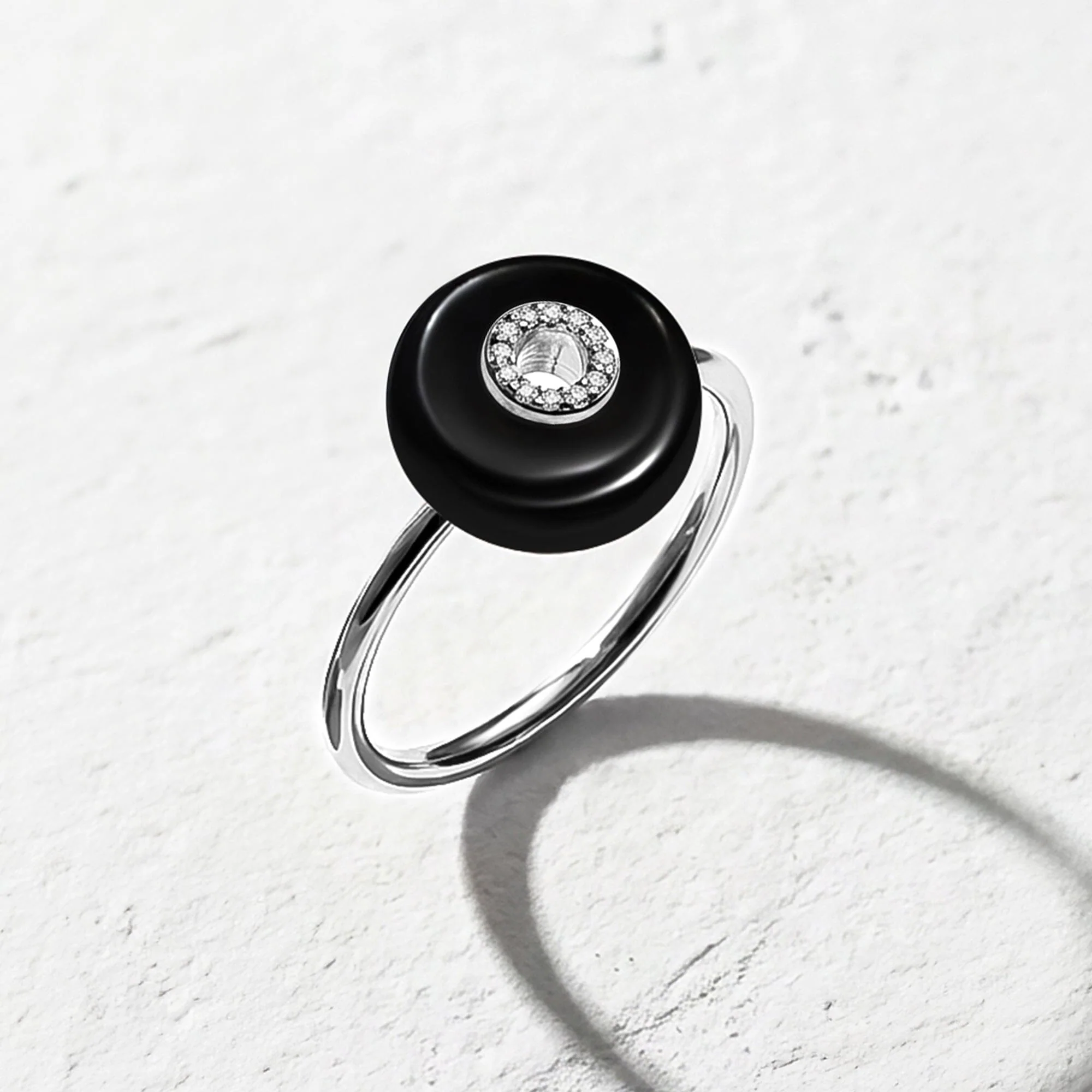 Black Obsidian Fidget Ring - Liora