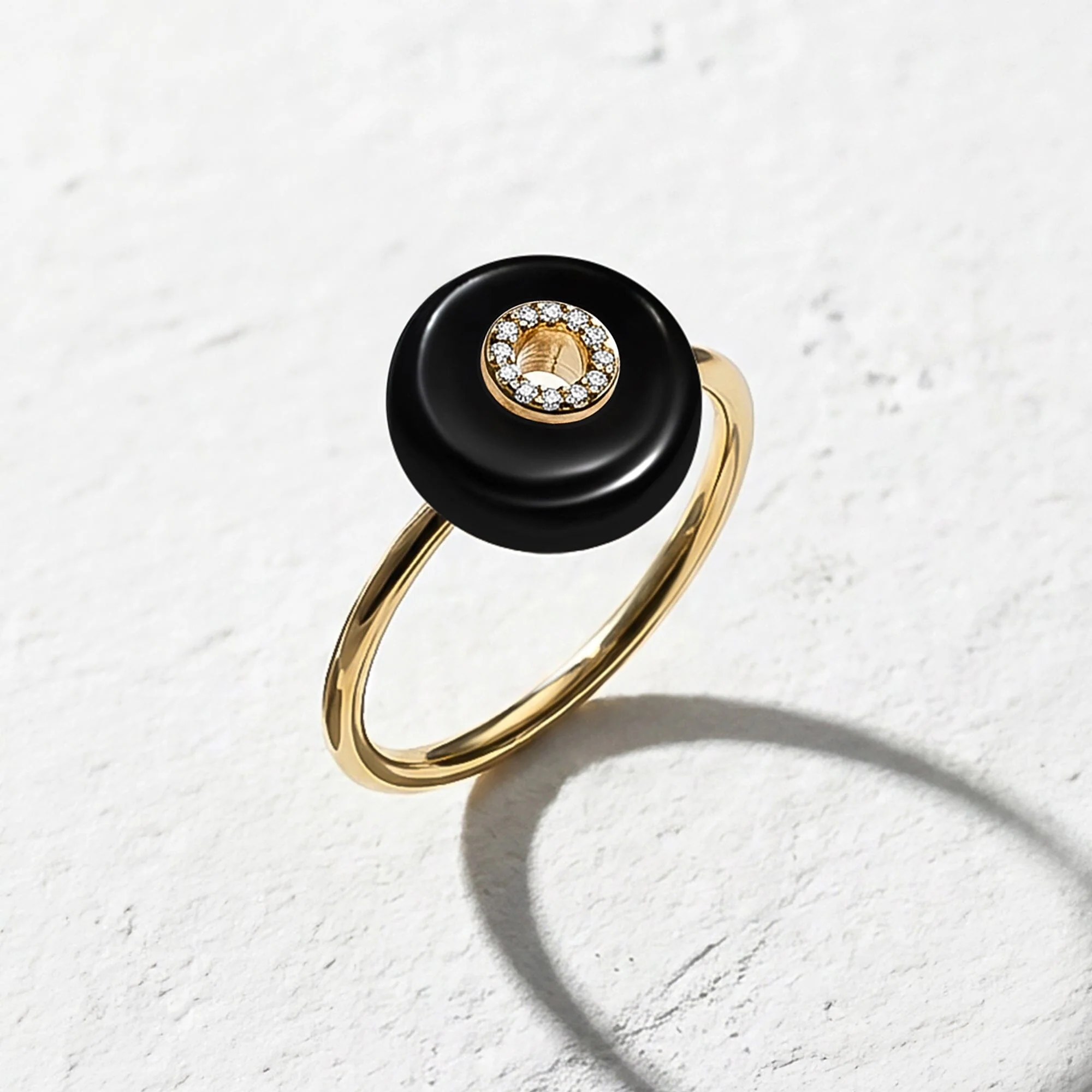 Black Obsidian Fidget Ring - Liora - Image 6