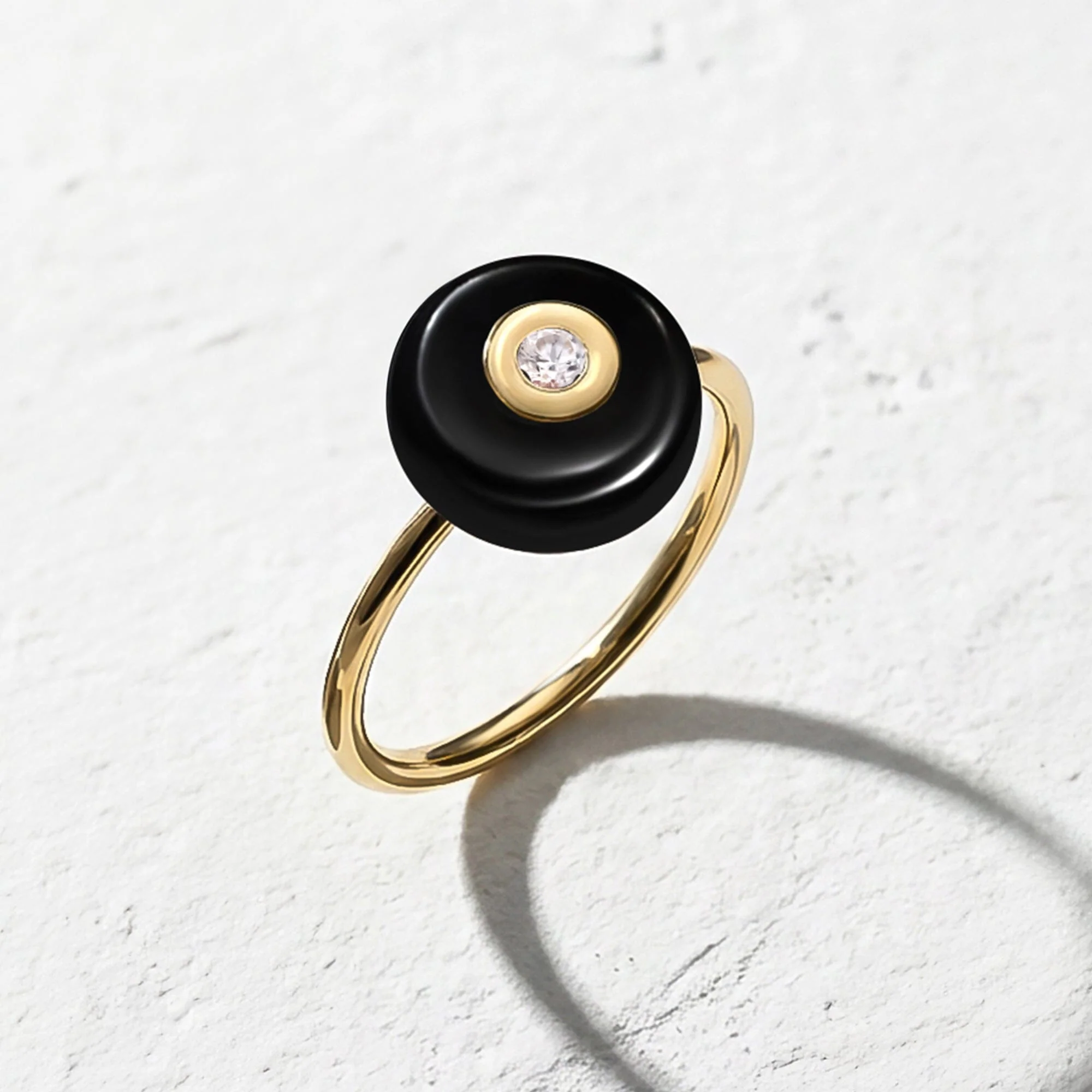 Black Obsidian Fidget Ring - Ora - Image 6