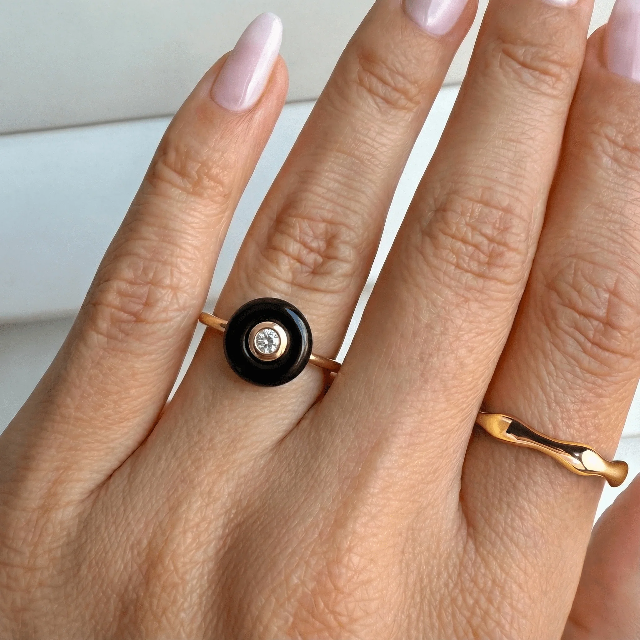 Black Obsidian Fidget Ring - Ora - Image 7
