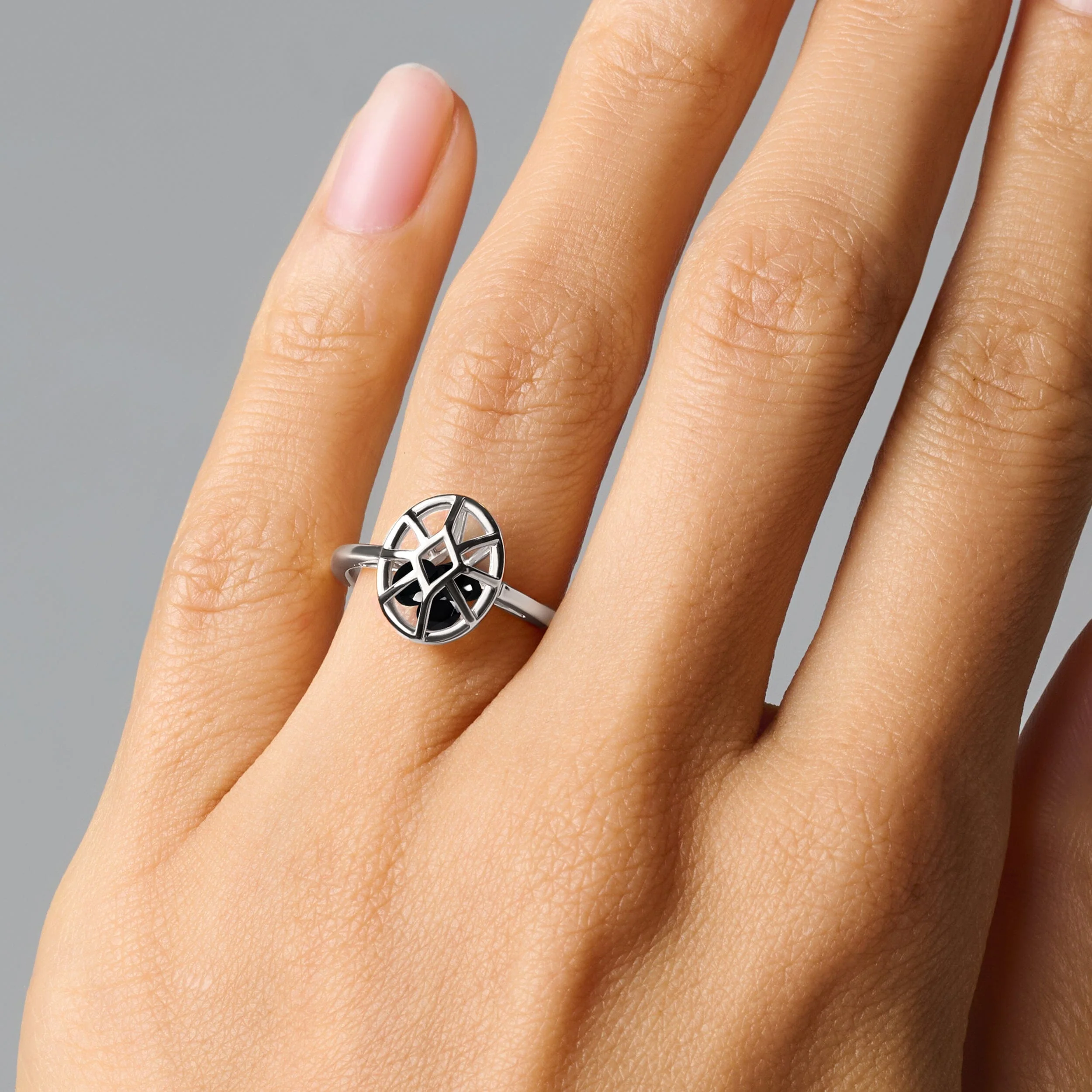 Black Obsidian Fidget Ring - Sacred Motion Medicine - Image 2