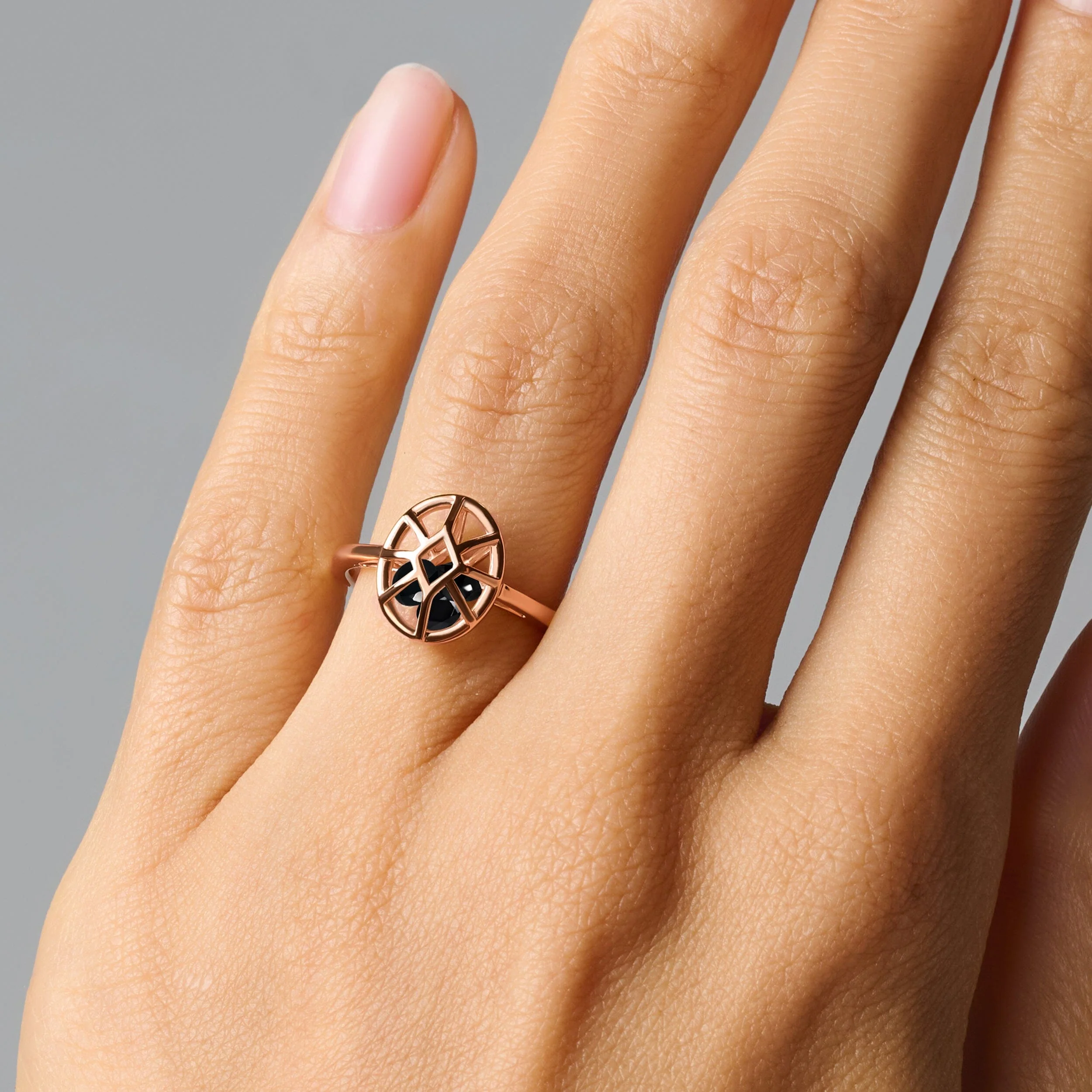 Black Obsidian Fidget Ring - Sacred Motion Medicine - Image 4