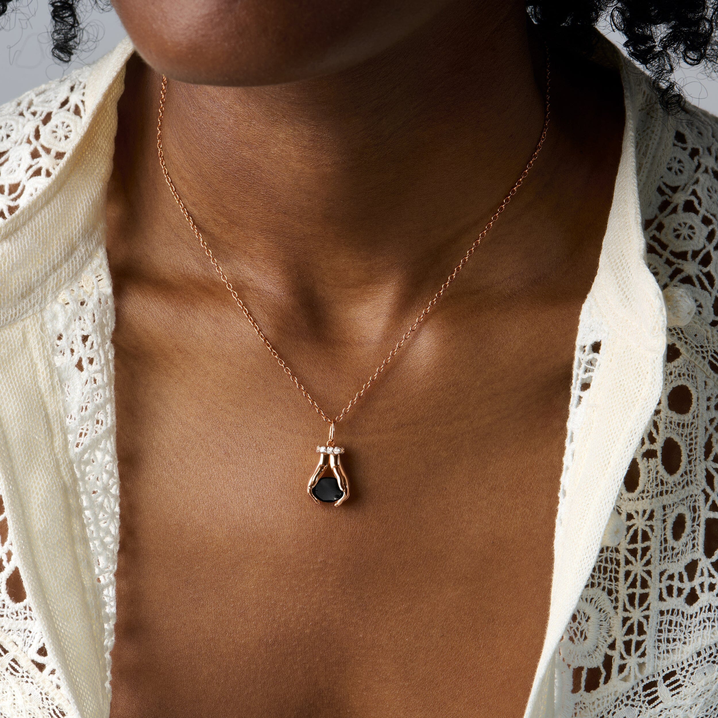 Black Obsidian Necklace - Hold The Energy - Strength - Image 5