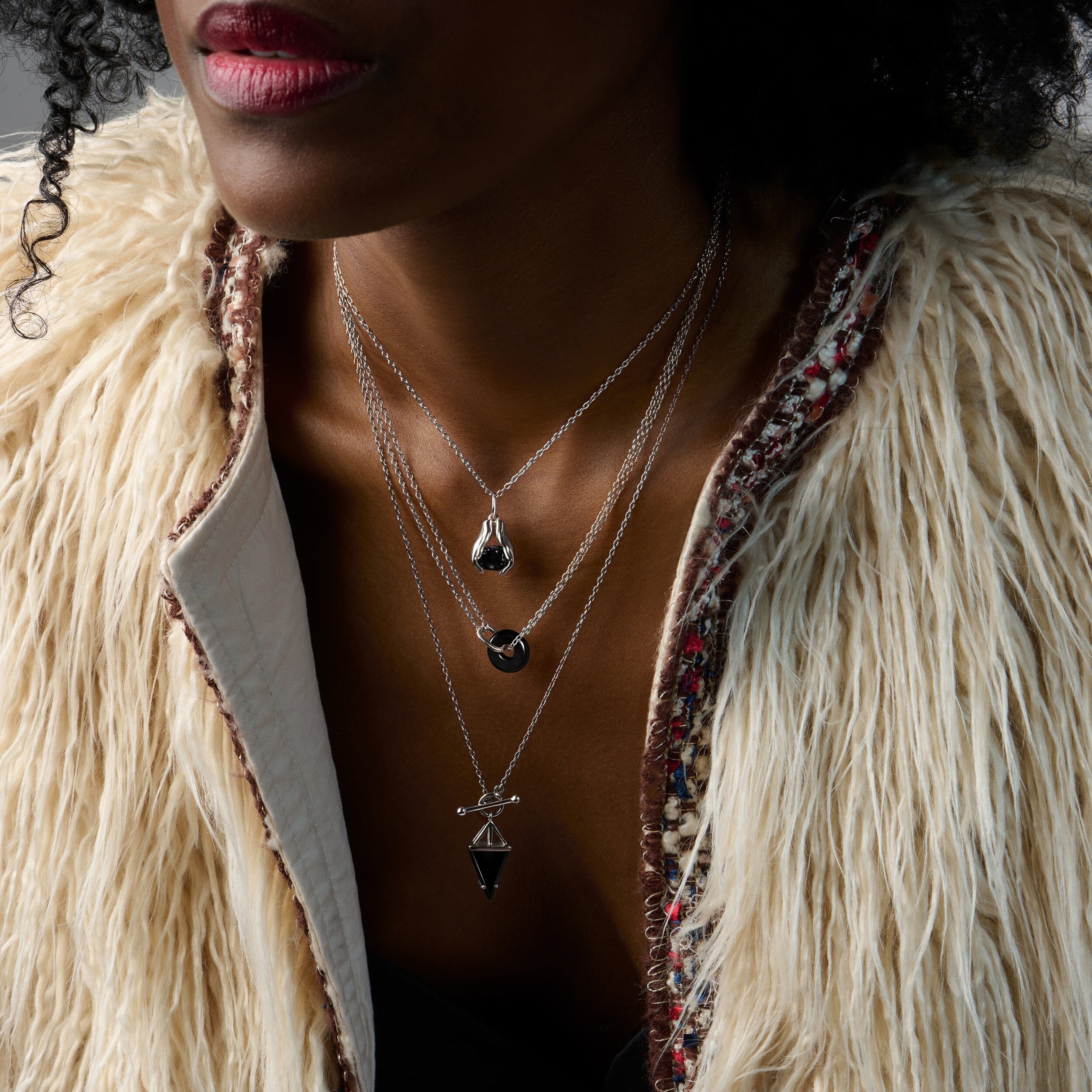Black Obsidian Necklace - Ora - Image 11