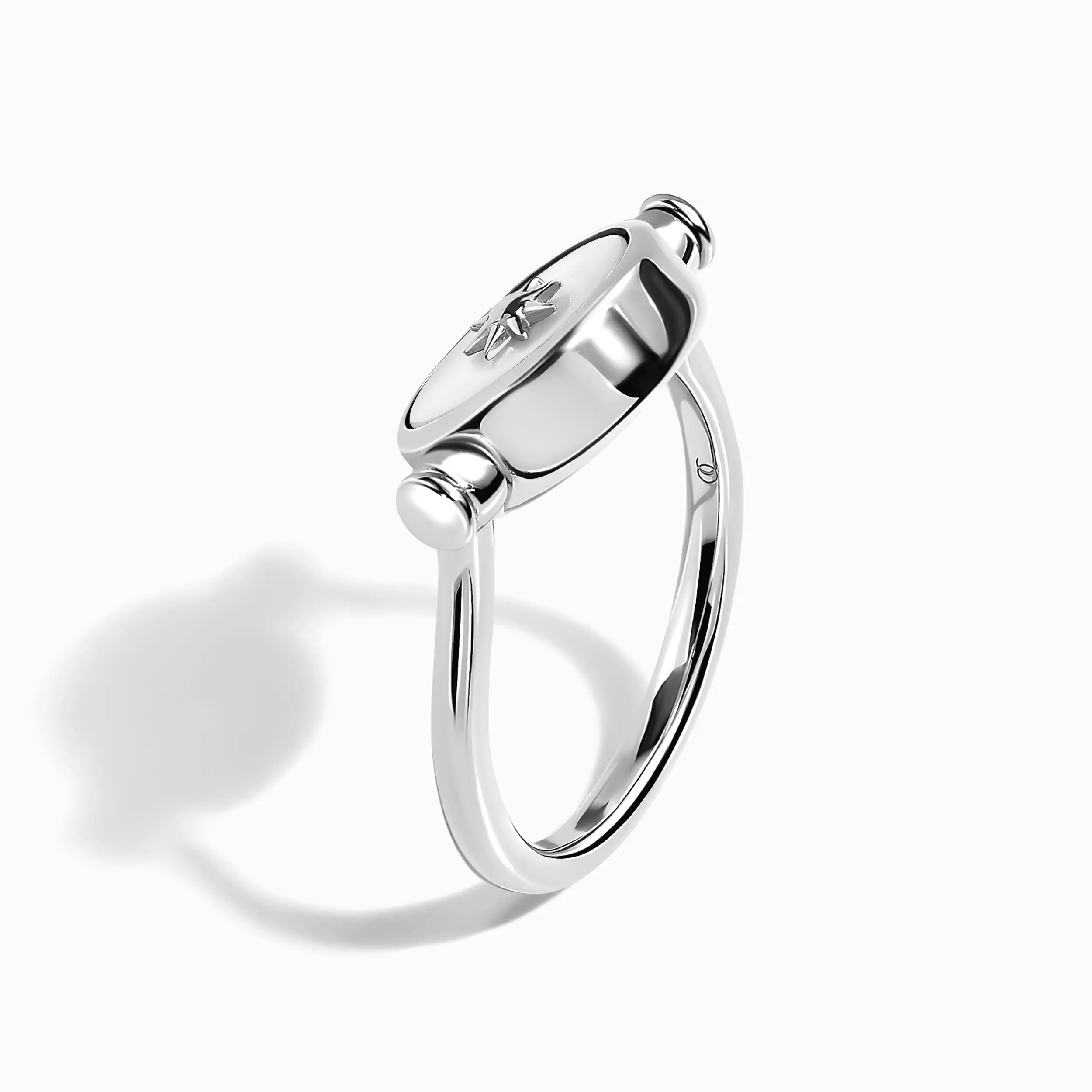 Black Obsidian Pearl Ring - Night & Day