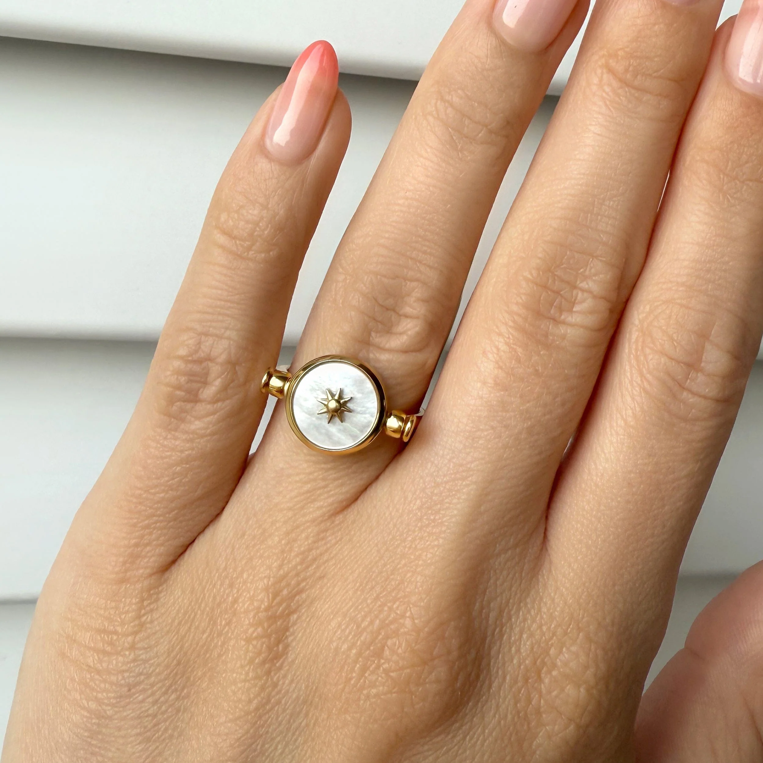 Black Obsidian Pearl Ring - Night & Day - Image 12