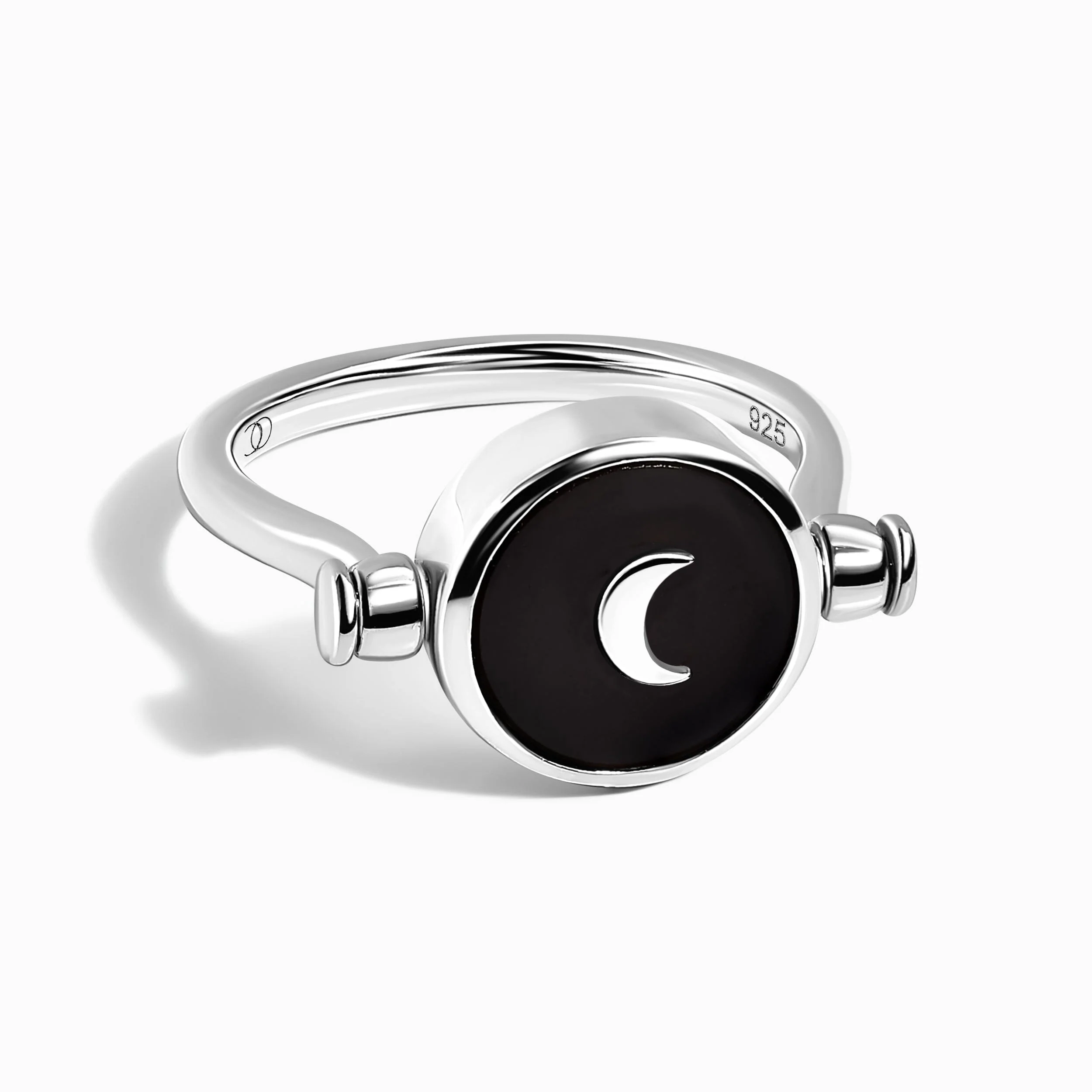 Black Obsidian Pearl Ring - Night & Day - Image 3