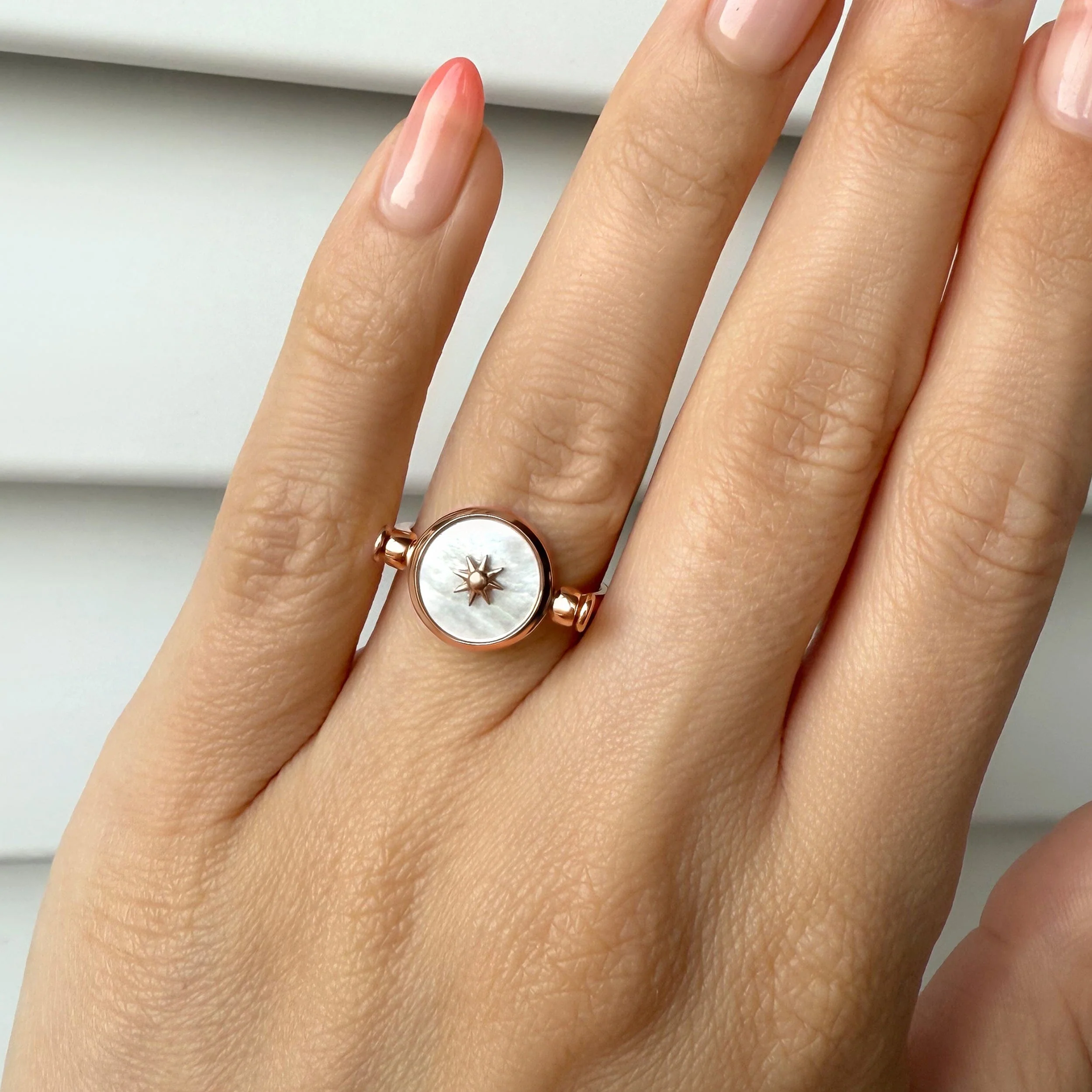 Black Obsidian Pearl Ring - Night & Day - Image 8