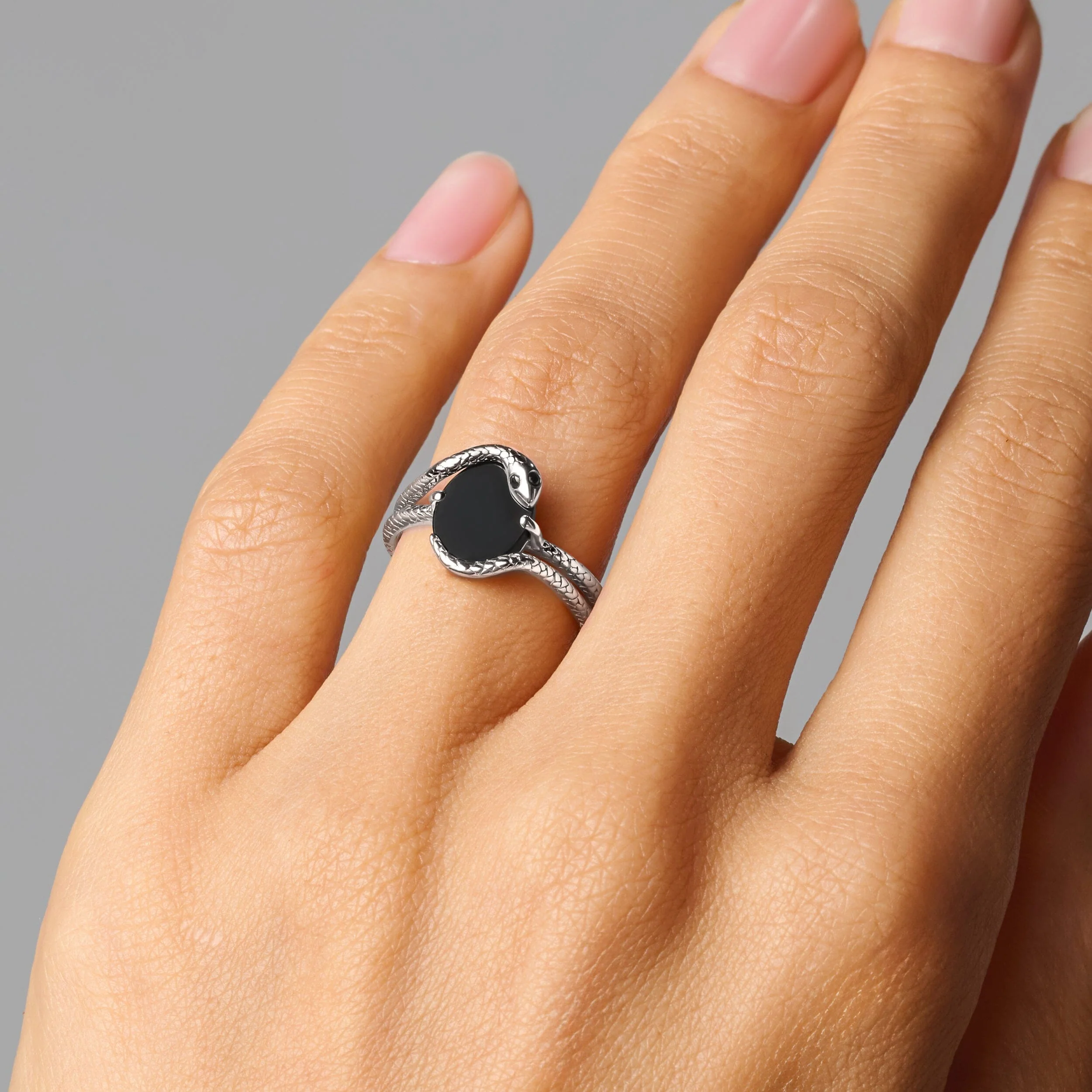 Black Onyx Ring - Serpent of Release - Image 2