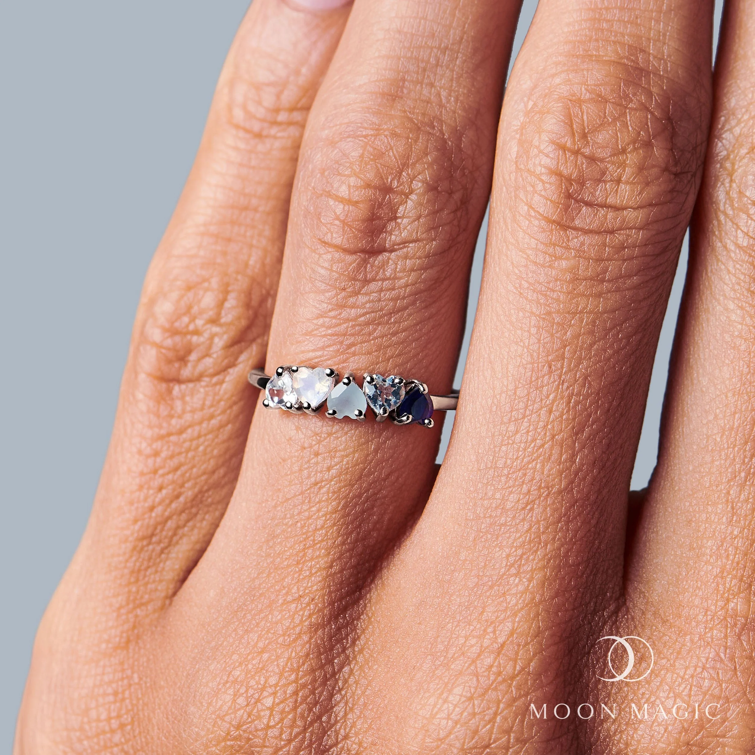 Blue Gradient Multigem Ring - Crush On You - Image 2
