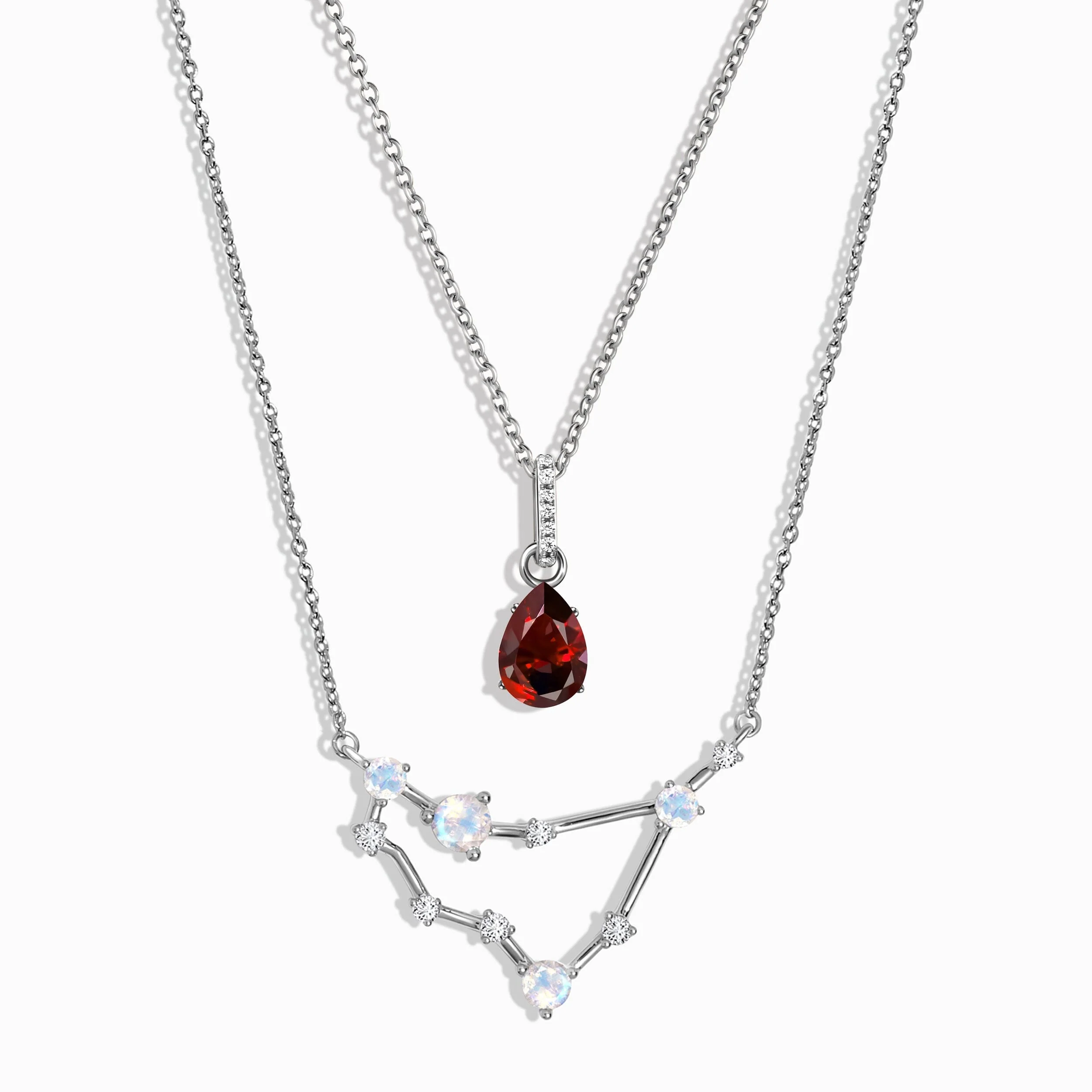 Capricorn Zodiac & January Birthstone Necklaces