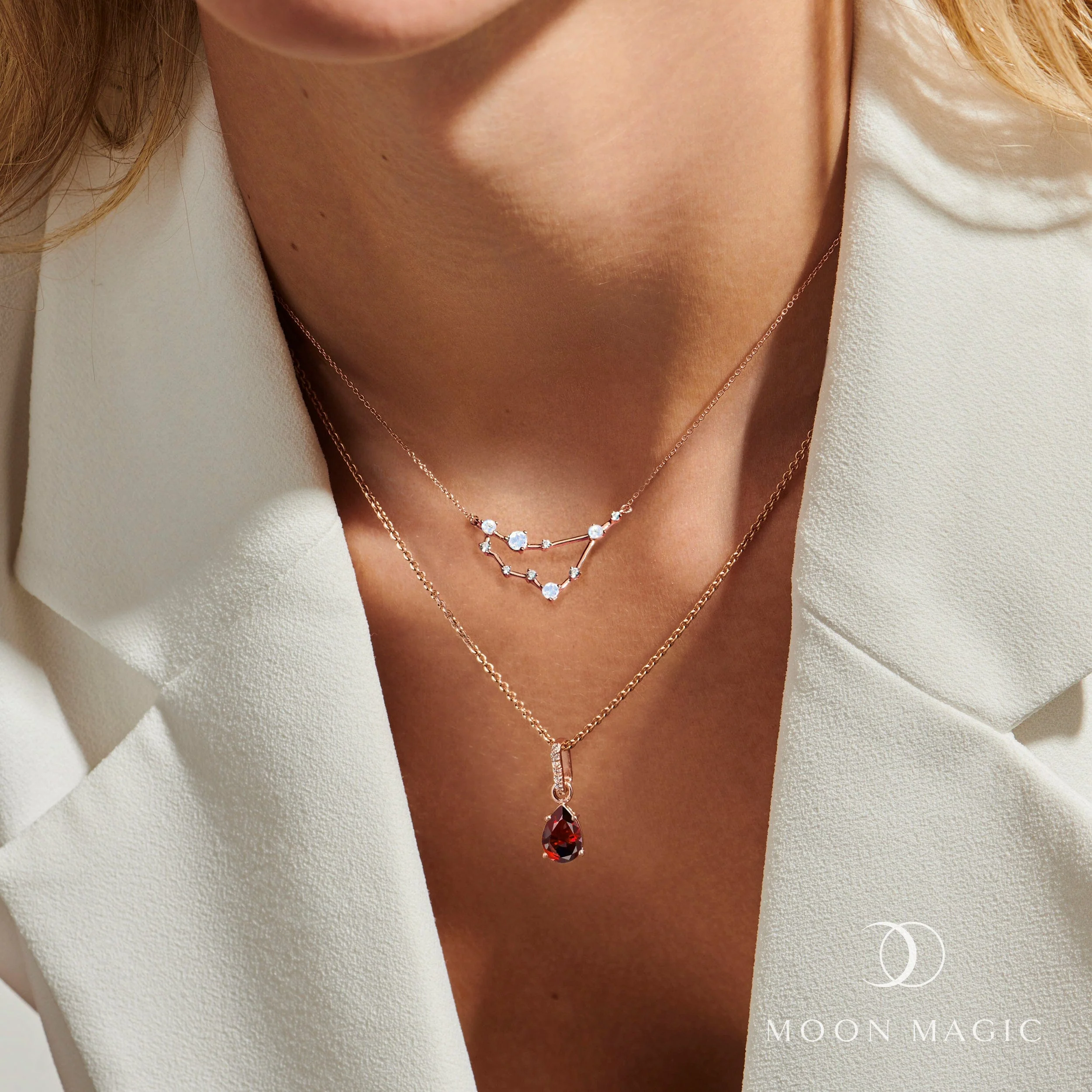 Capricorn Zodiac & January Birthstone Necklaces - Image 6