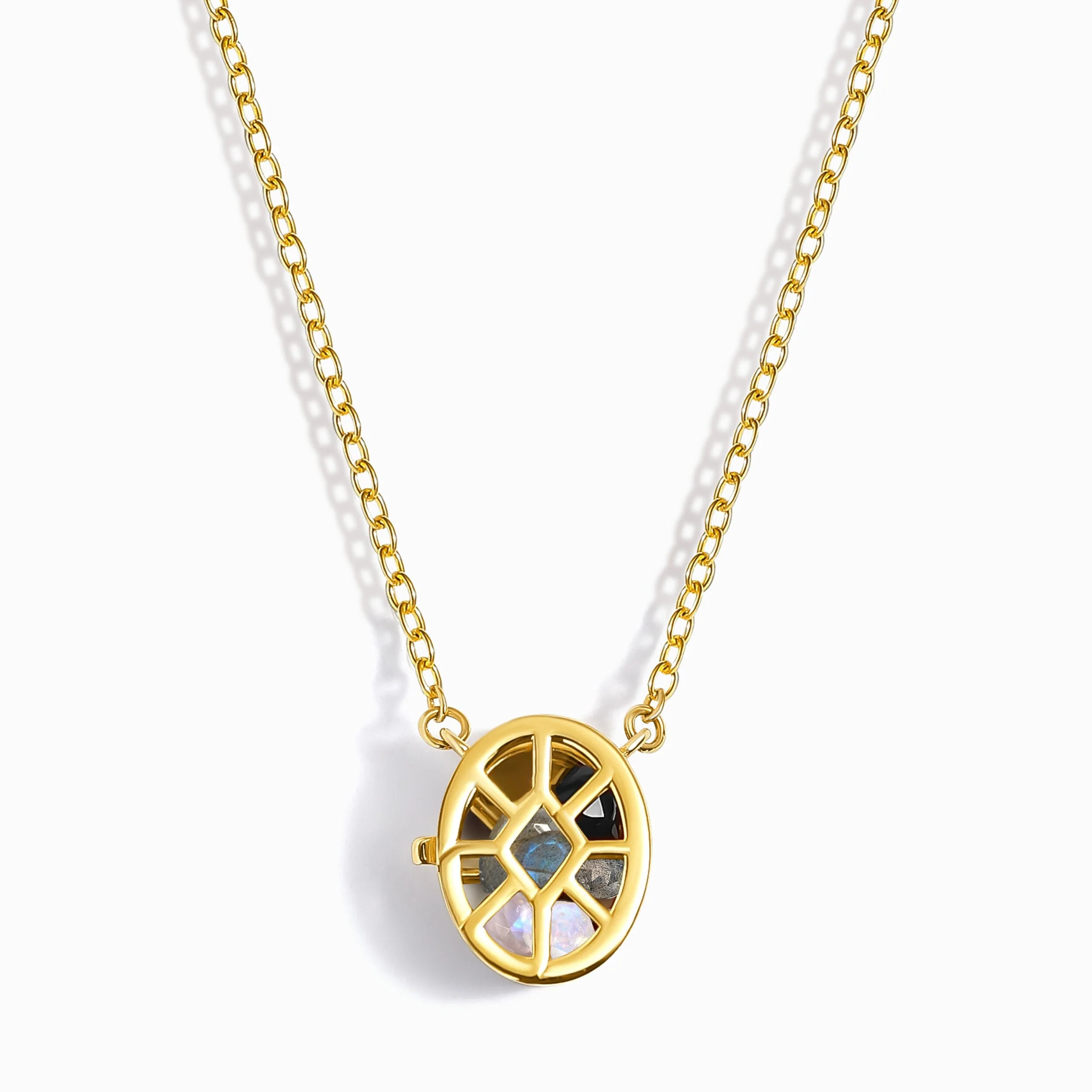 Dark Gradient Necklace – Motion Medicine Locket - Image 3