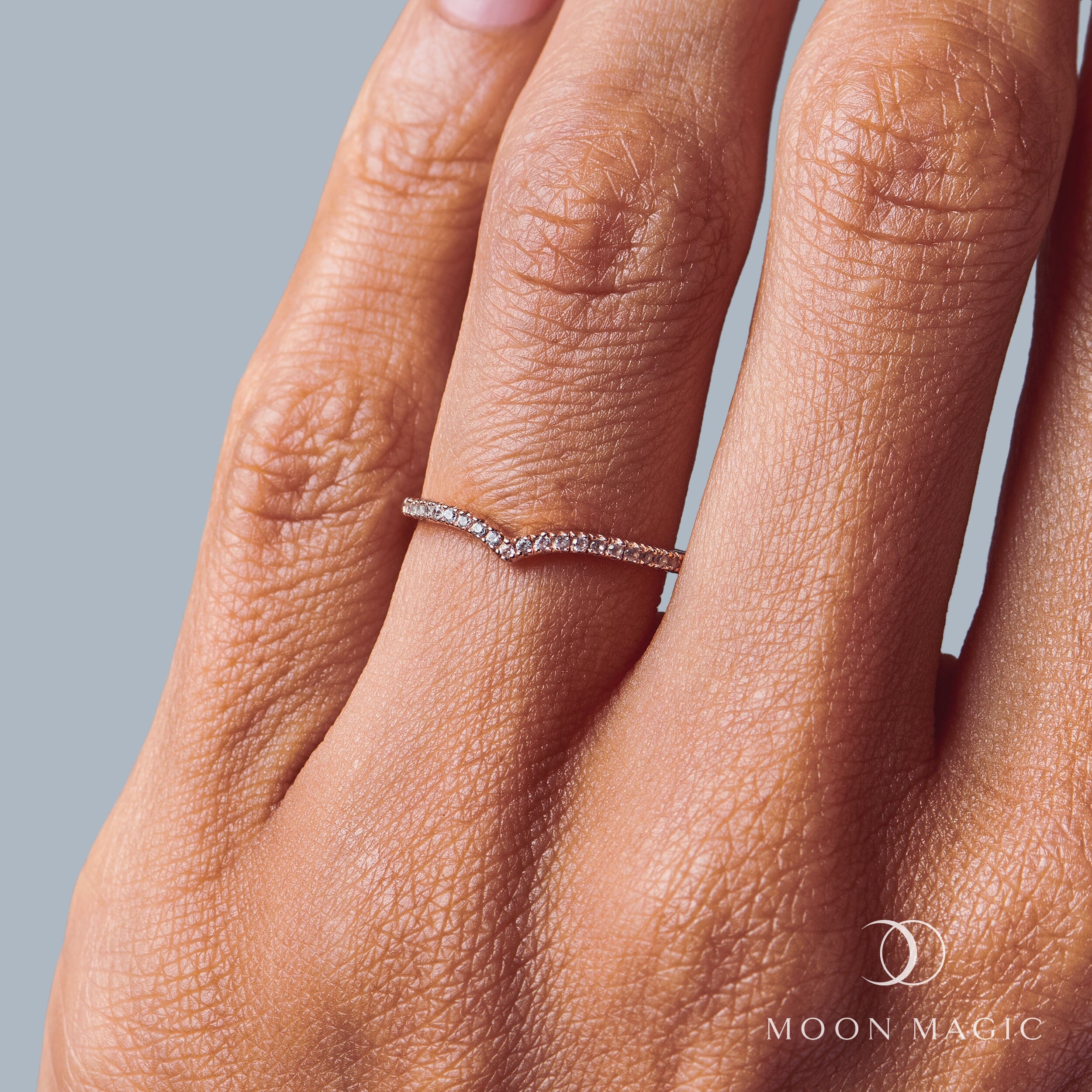 Diamond Ring Band - Peak Of Love Pavé - Image 4