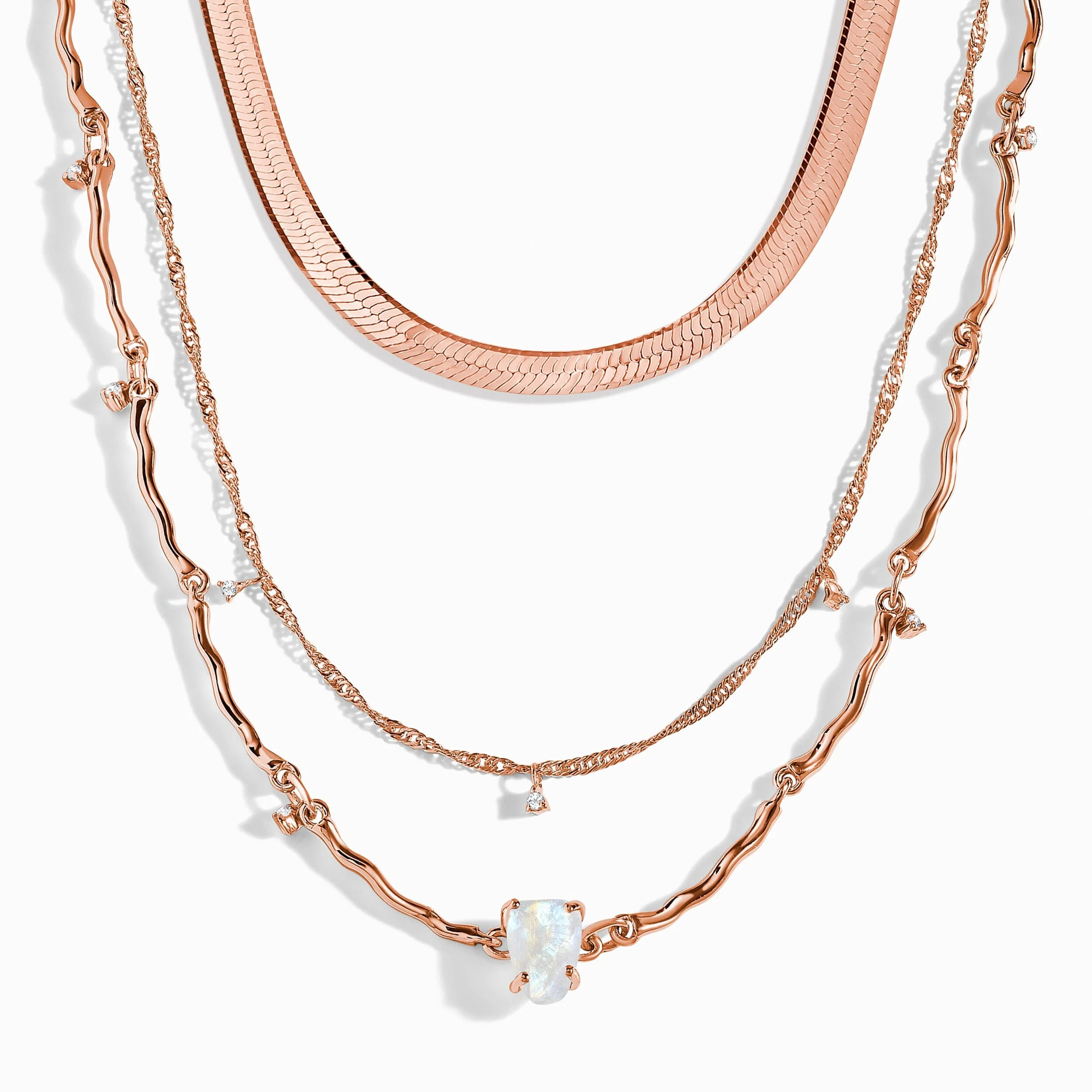 Flowing Necklace & Herringbone Chain - Image 3