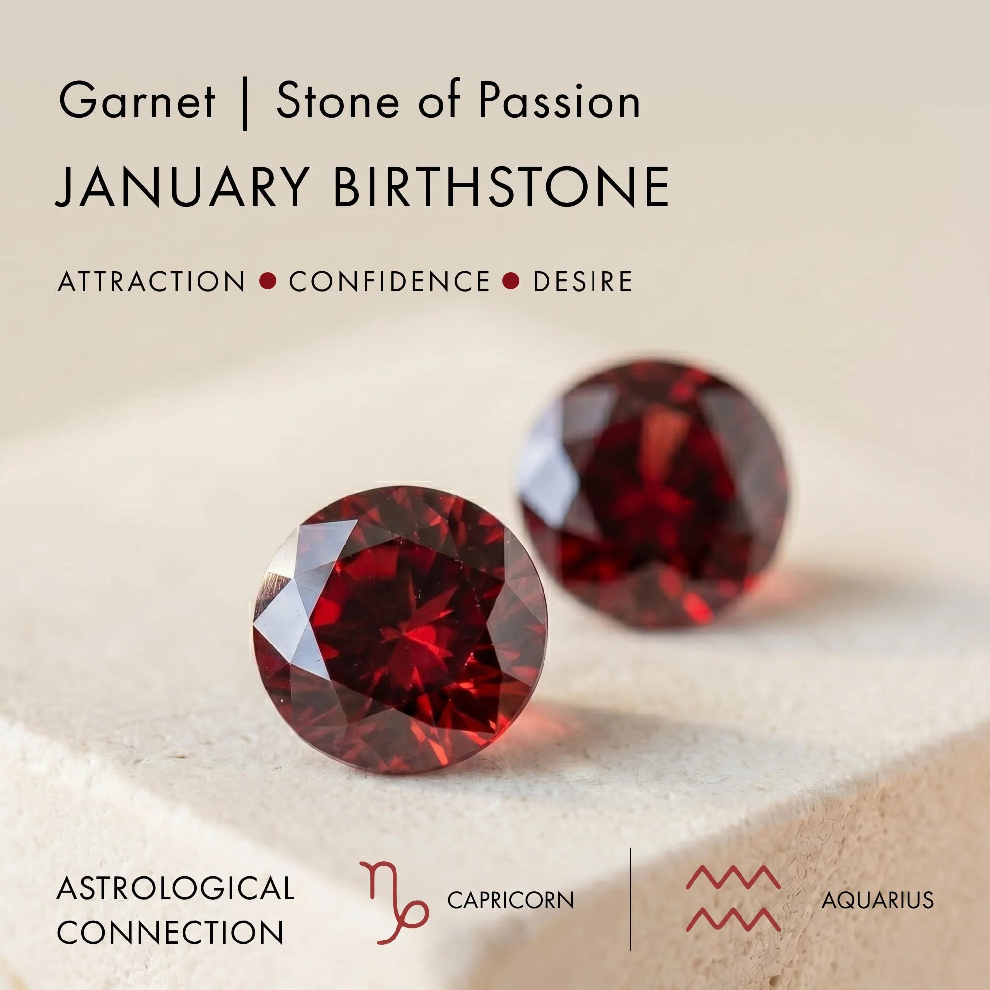 Garnet Necklace - Solitaire - Image 7