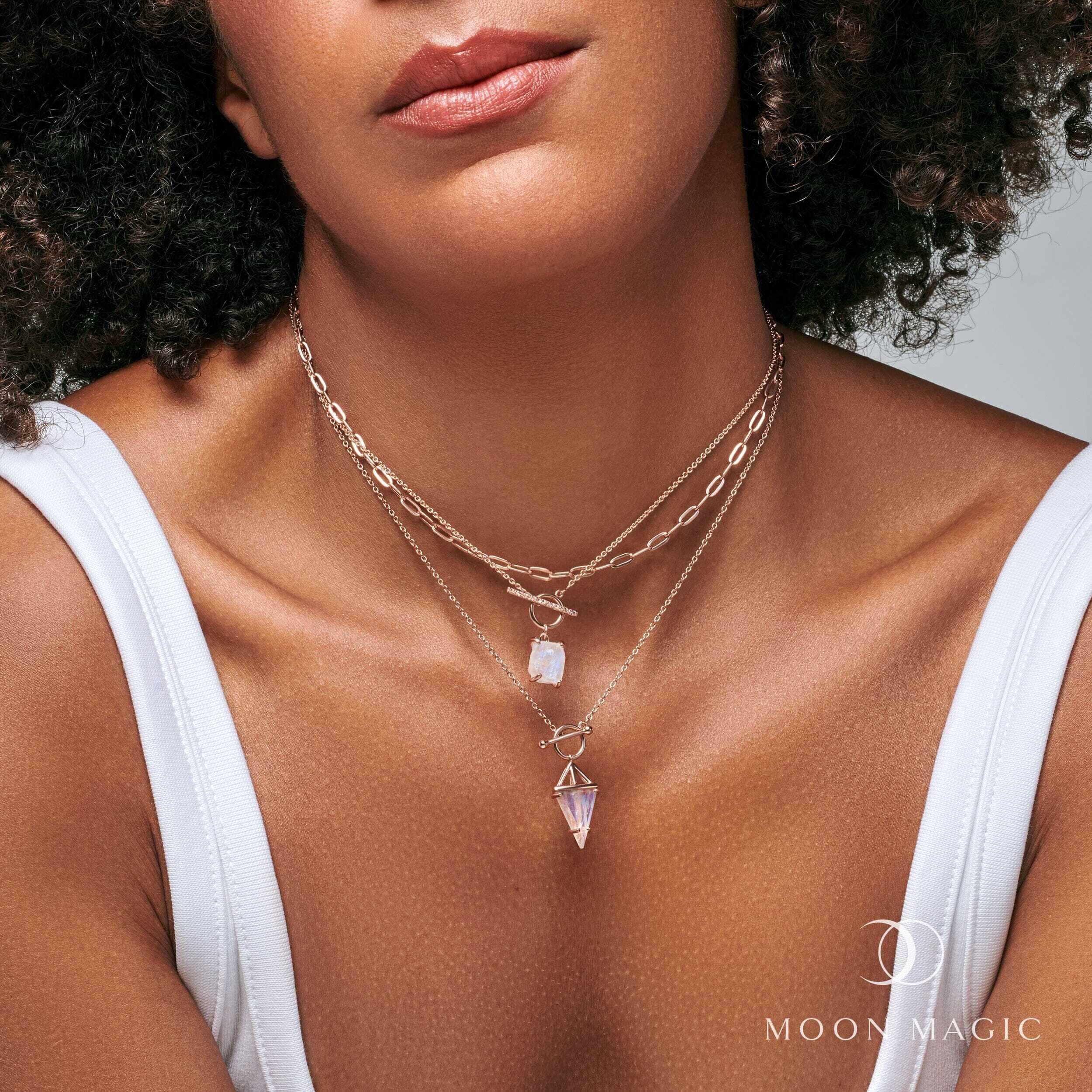 Heroine T-Lock & Raw Crystal T-Lock Necklaces & Widelink Chain - Image 12