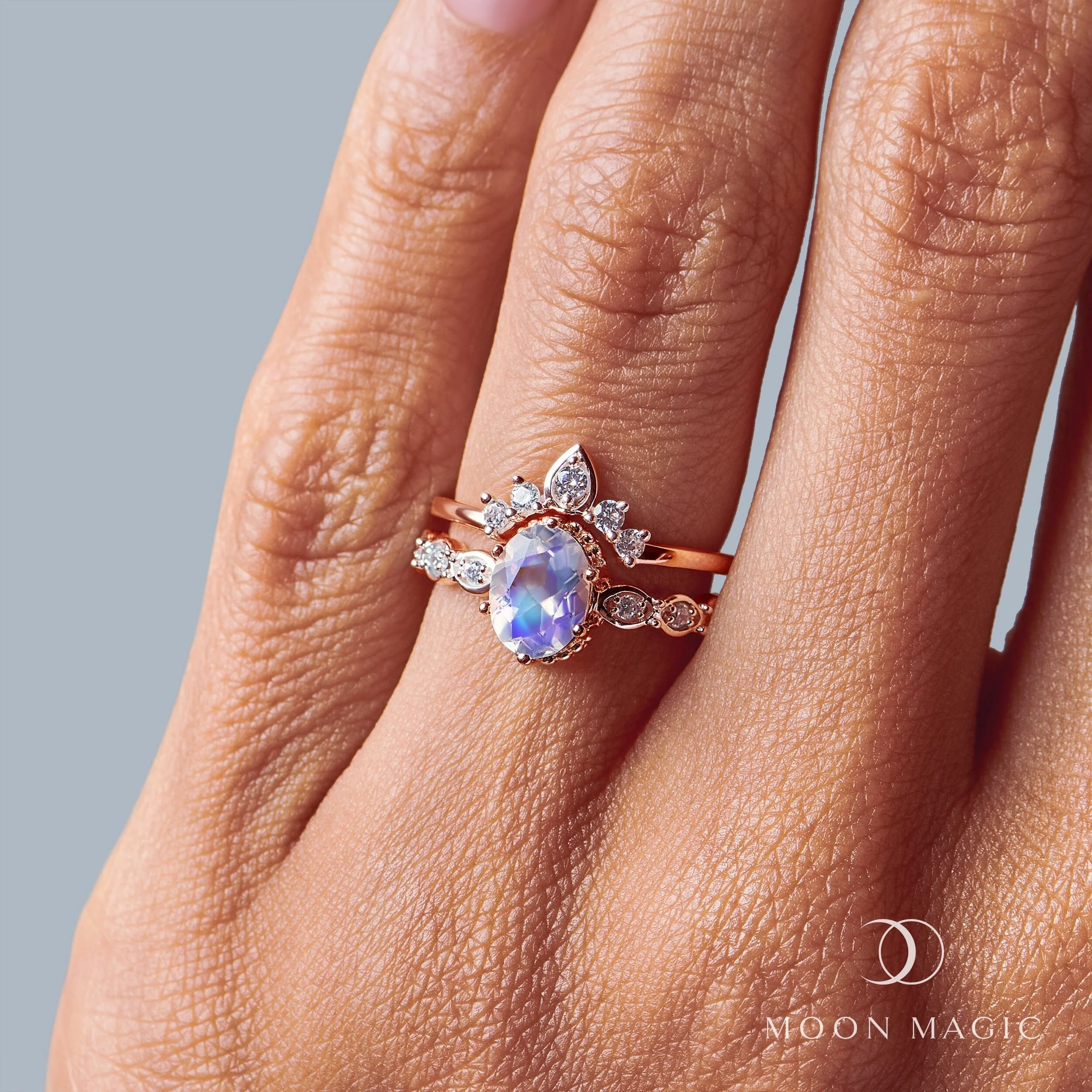 Lab Diamond Mirth Ring & Vow Band - Image 2
