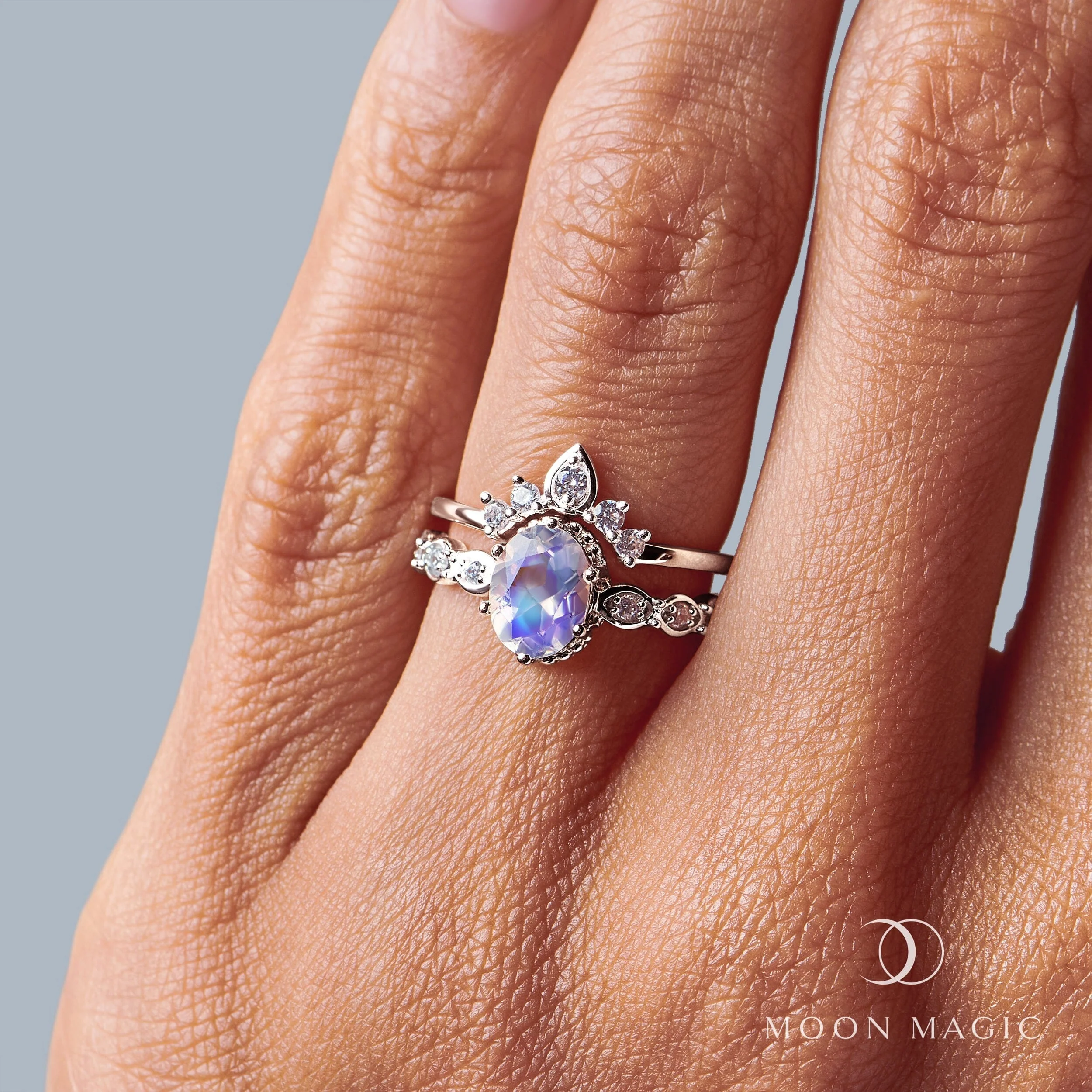 Lab Diamond Mirth Ring & Vow Band - Image 4