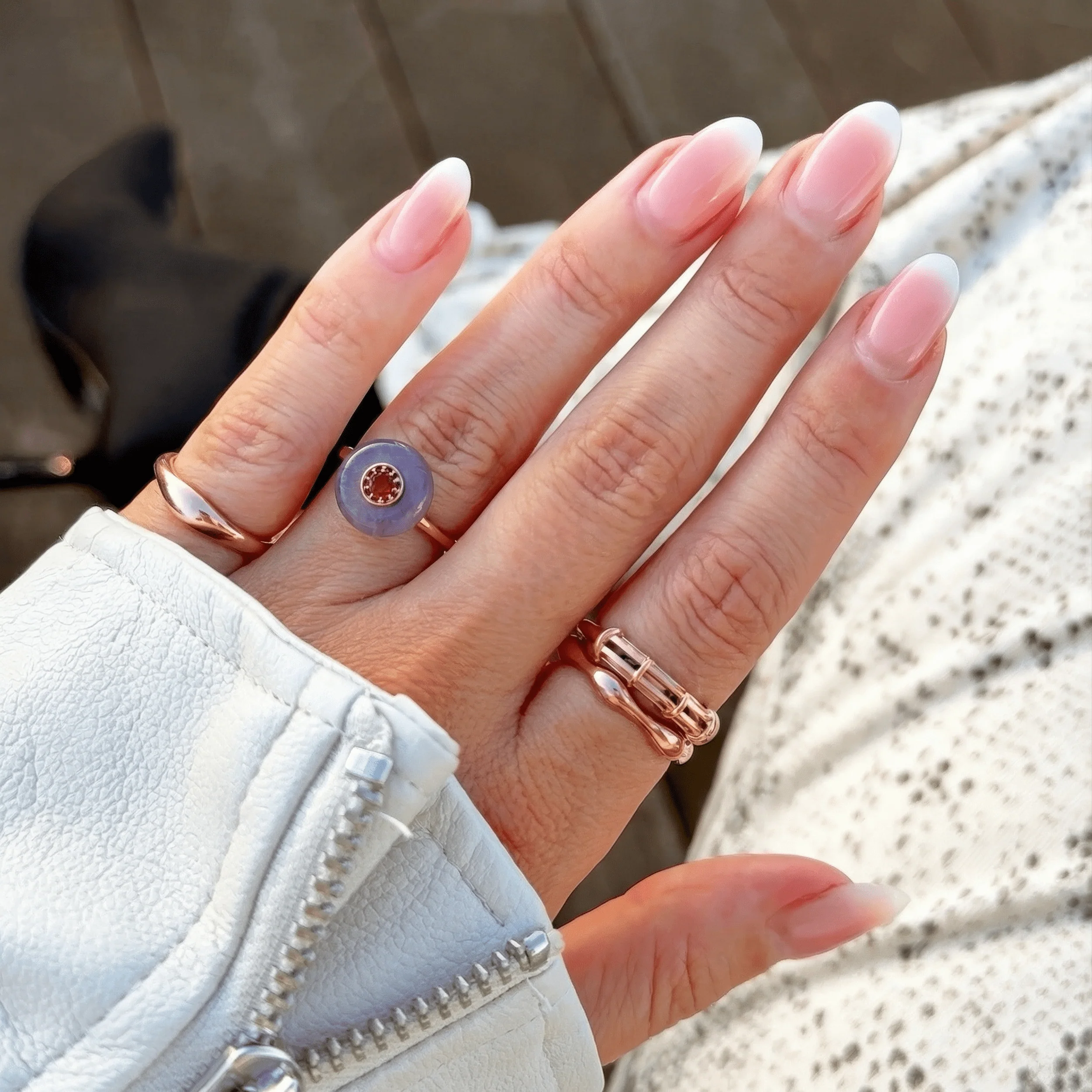 Labradorite Black Spinel Fidget Ring - Liora - Image 12