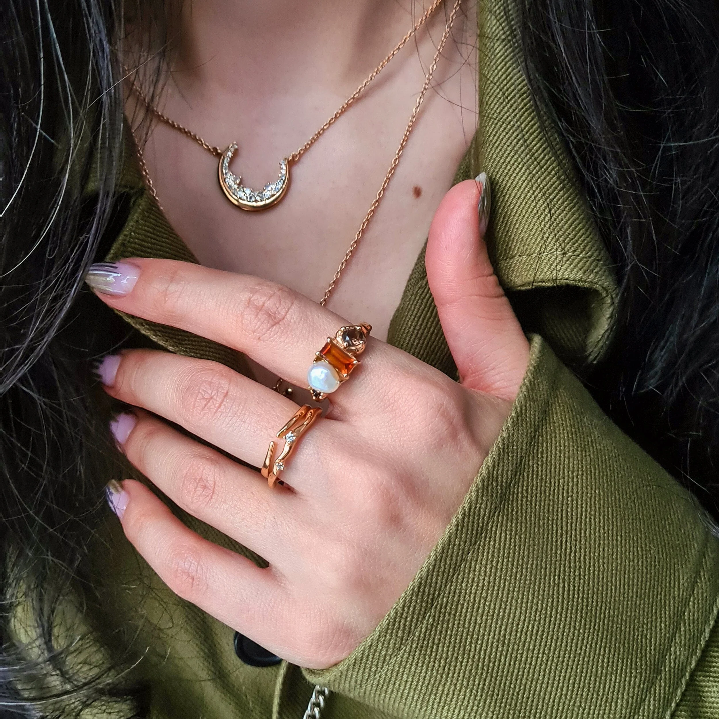 Madeira Citrine Pearl Ring - Treasure - Image 23