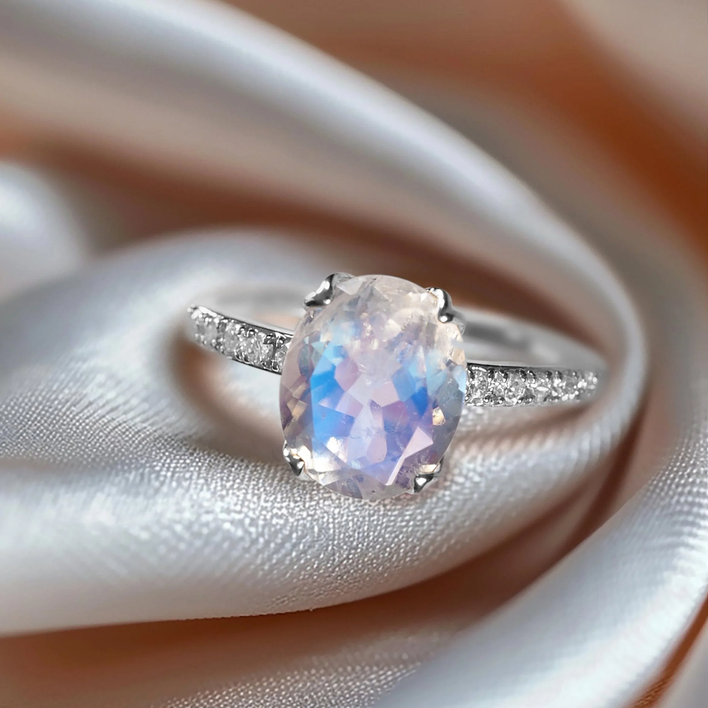 Moonstone Diamond Ring - Harlow - Image 10