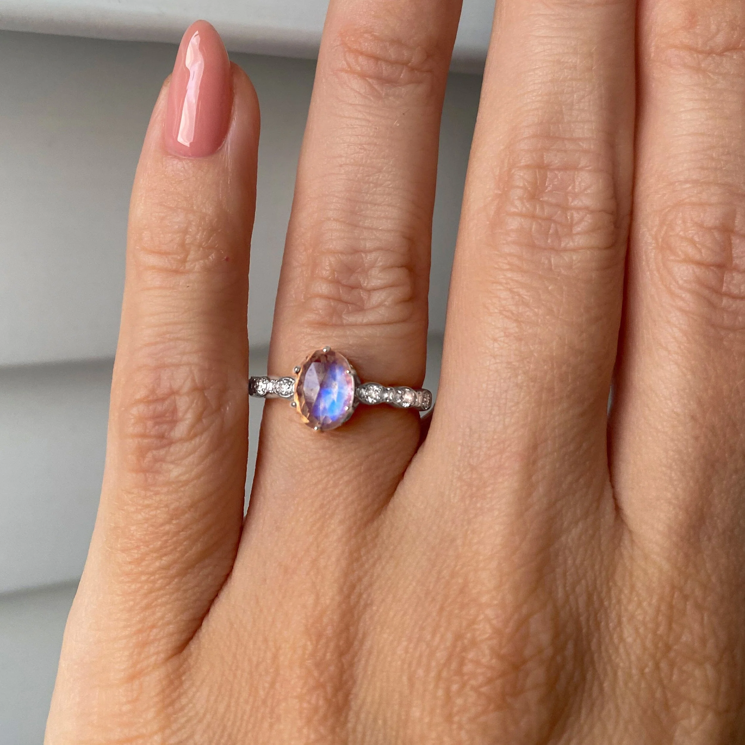 Moonstone Diamond Ring - Mirth - Image 4