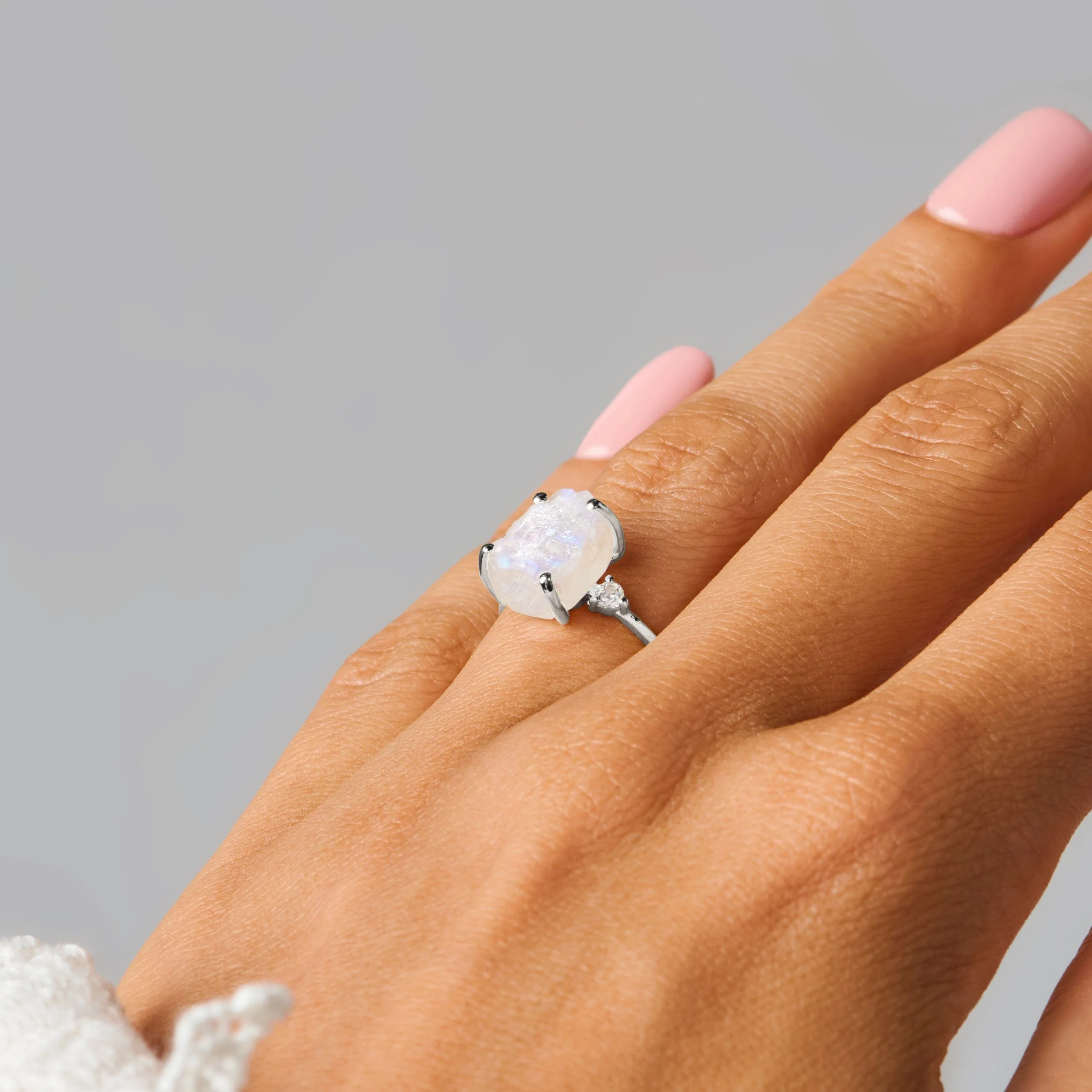 Moonstone Diamond Ring - Raw Allure - Image 15