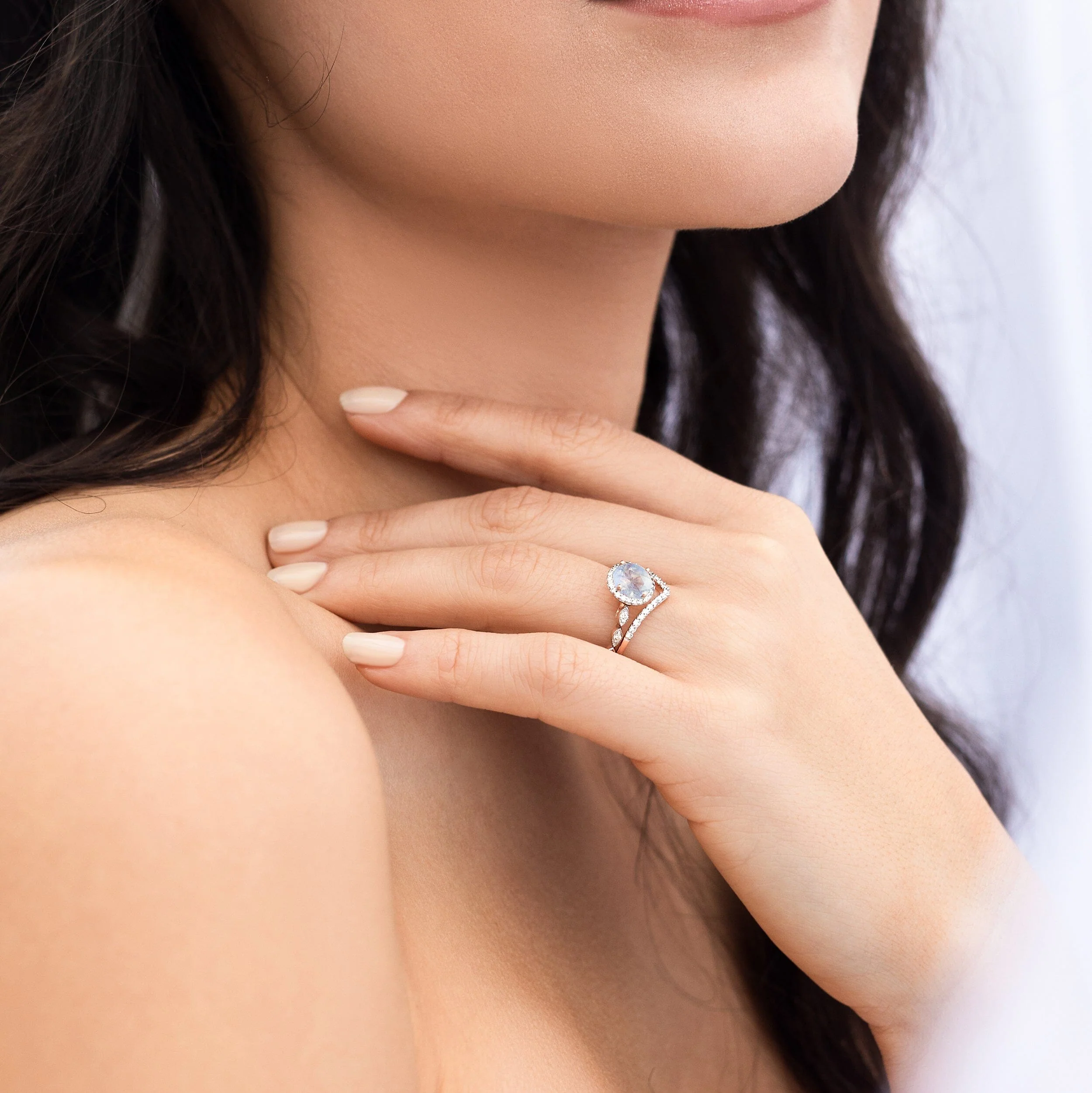 Moonstone Lab Diamond Ring - Soulmate - Image 18