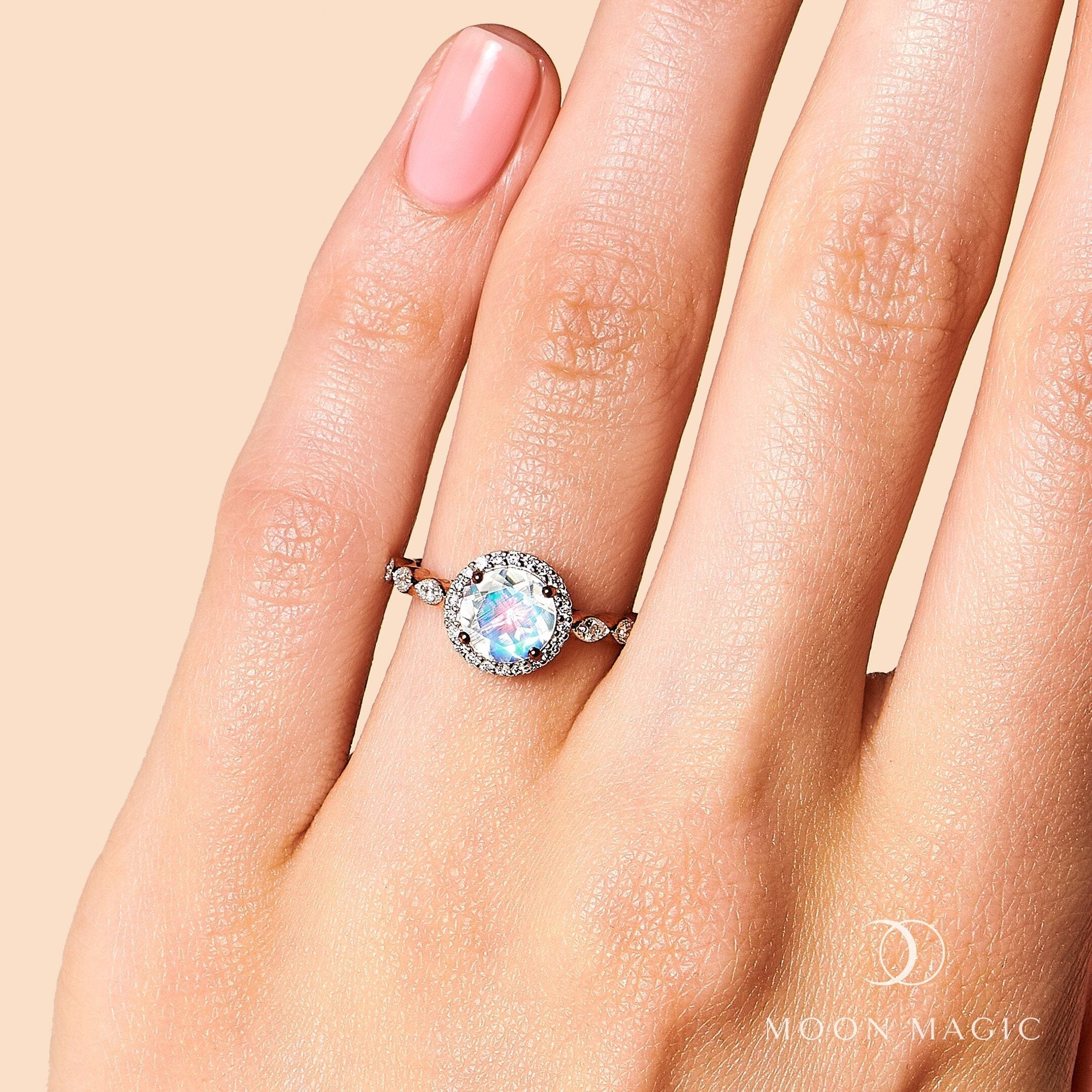 Moonstone Lab Diamond Ring - Soulmate - Image 2