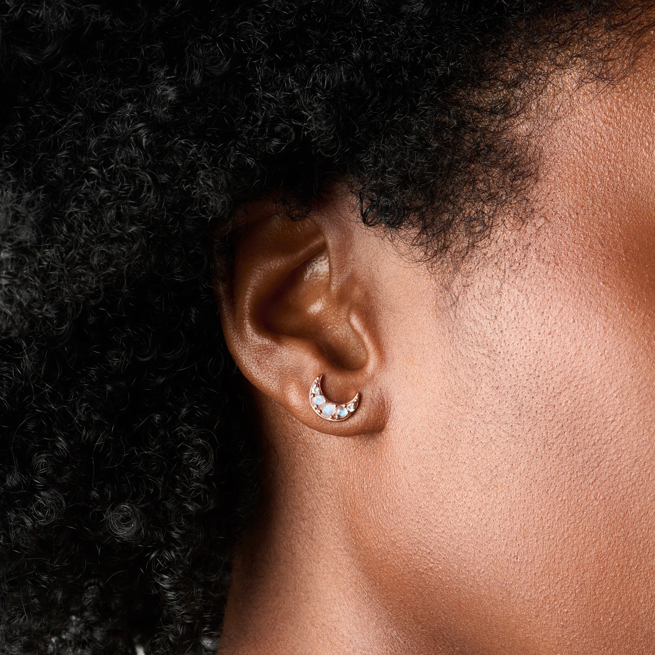 Moonstone Earrings - Twilight Studs - Image 18