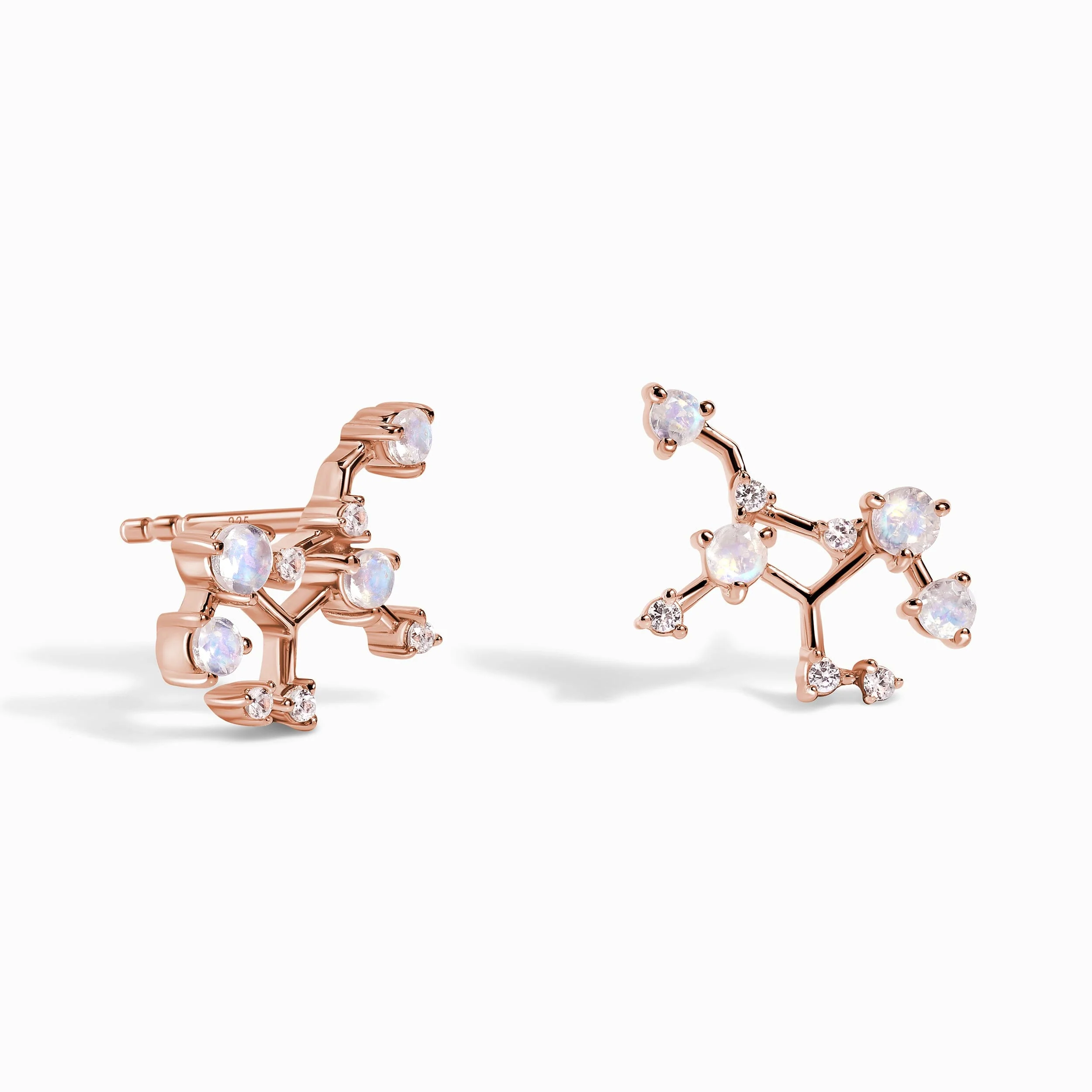 Moonstone Earrings - Virgo Zodiac Constellation - Image 3