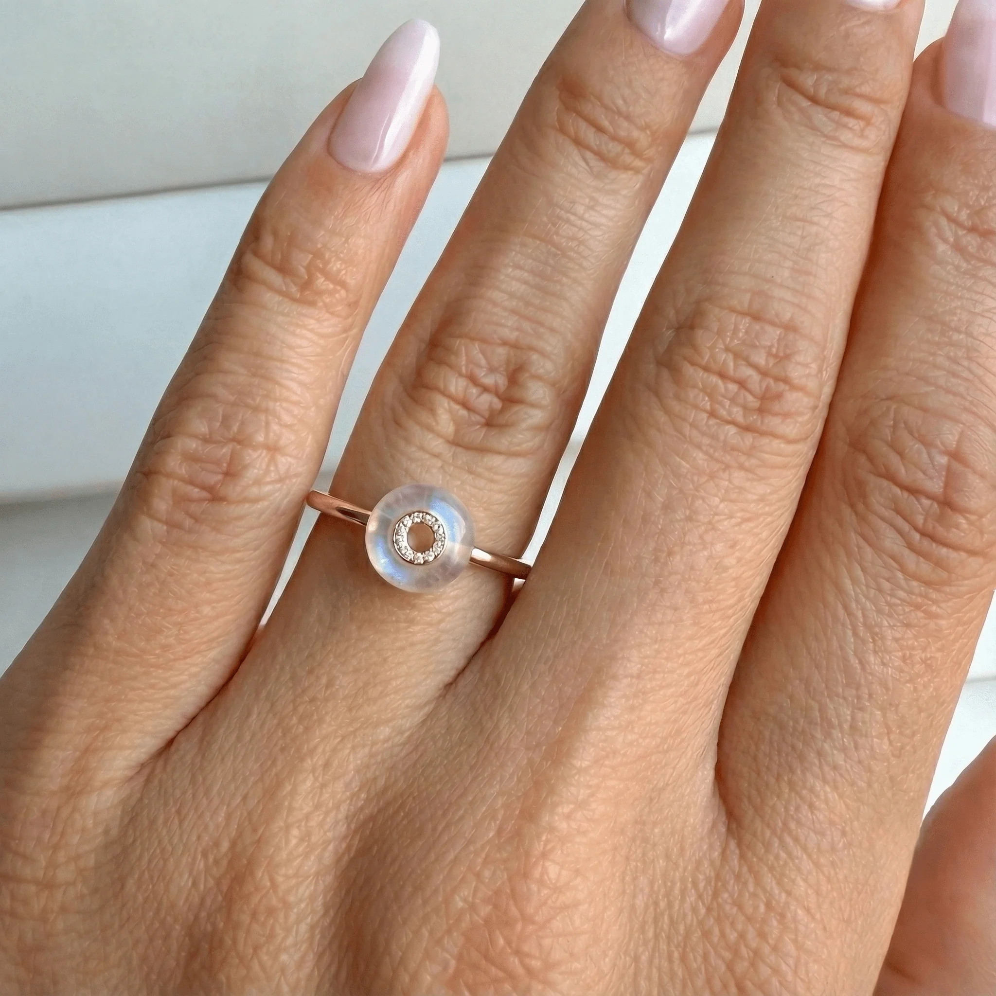 Moonstone Fidget Ring - Liora - Image 4