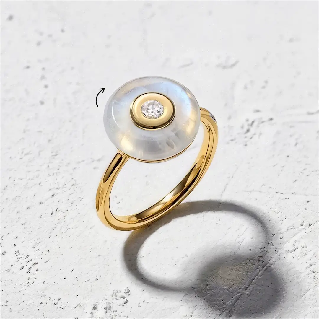 Moonstone Fidget Ring - Ora - Image 8