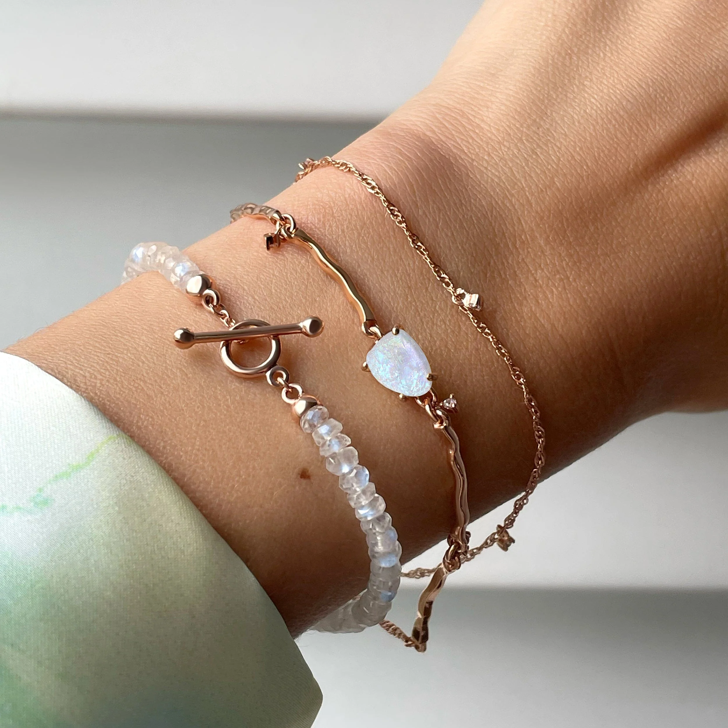 Moonstone Bracelet Stack - Energy Flow - Image 5