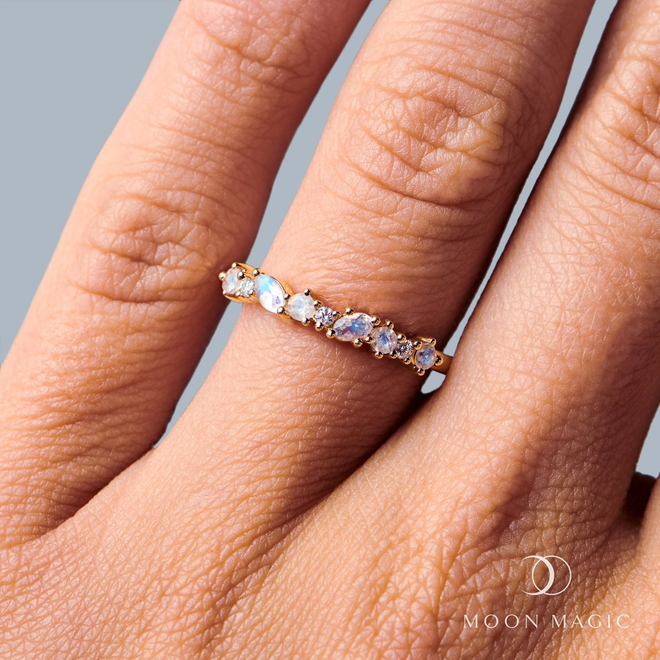 Moonstone Lab Diamond Ring - Grace - Image 6