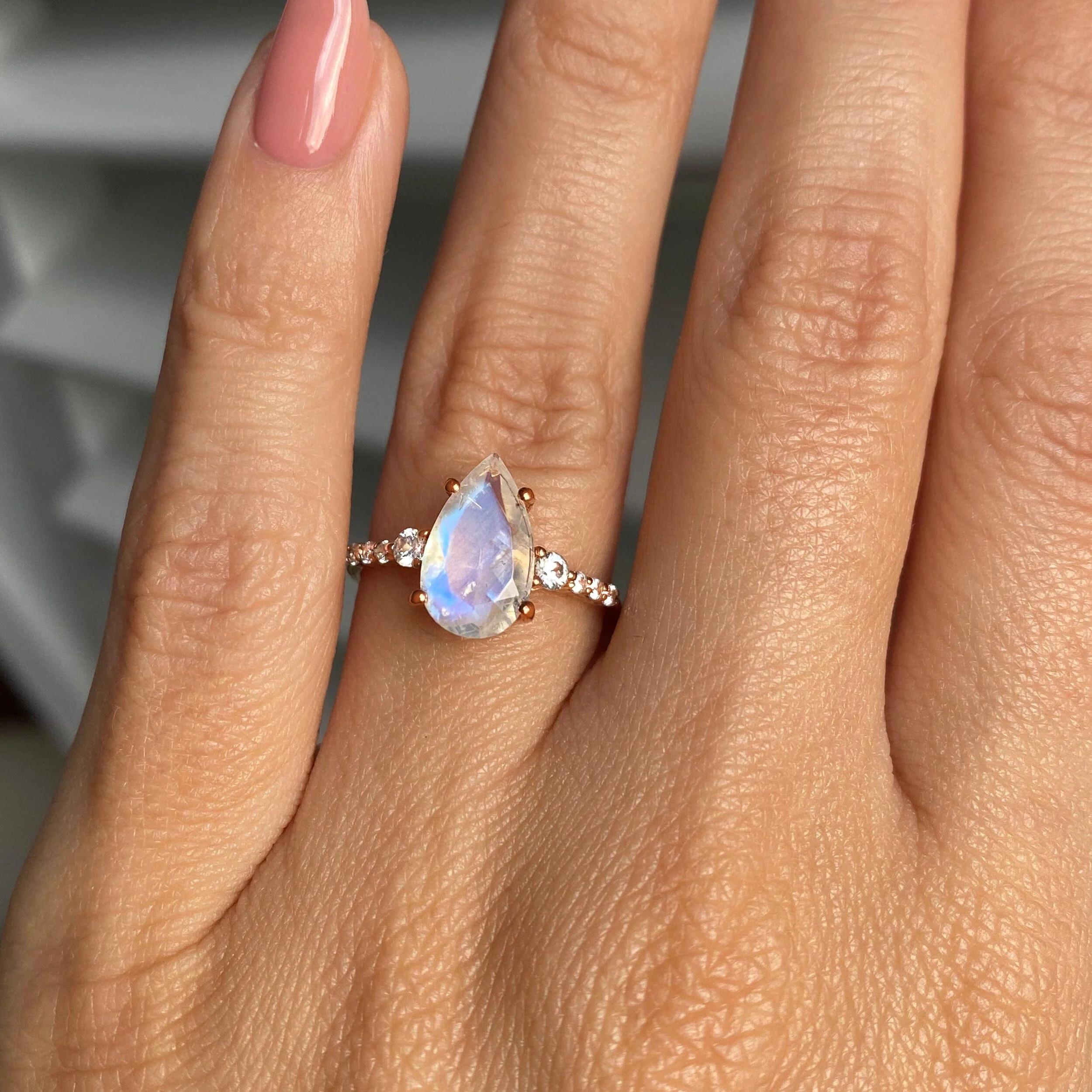 Moonstone Diamond Ring - Queen Of Lustre - Image 4