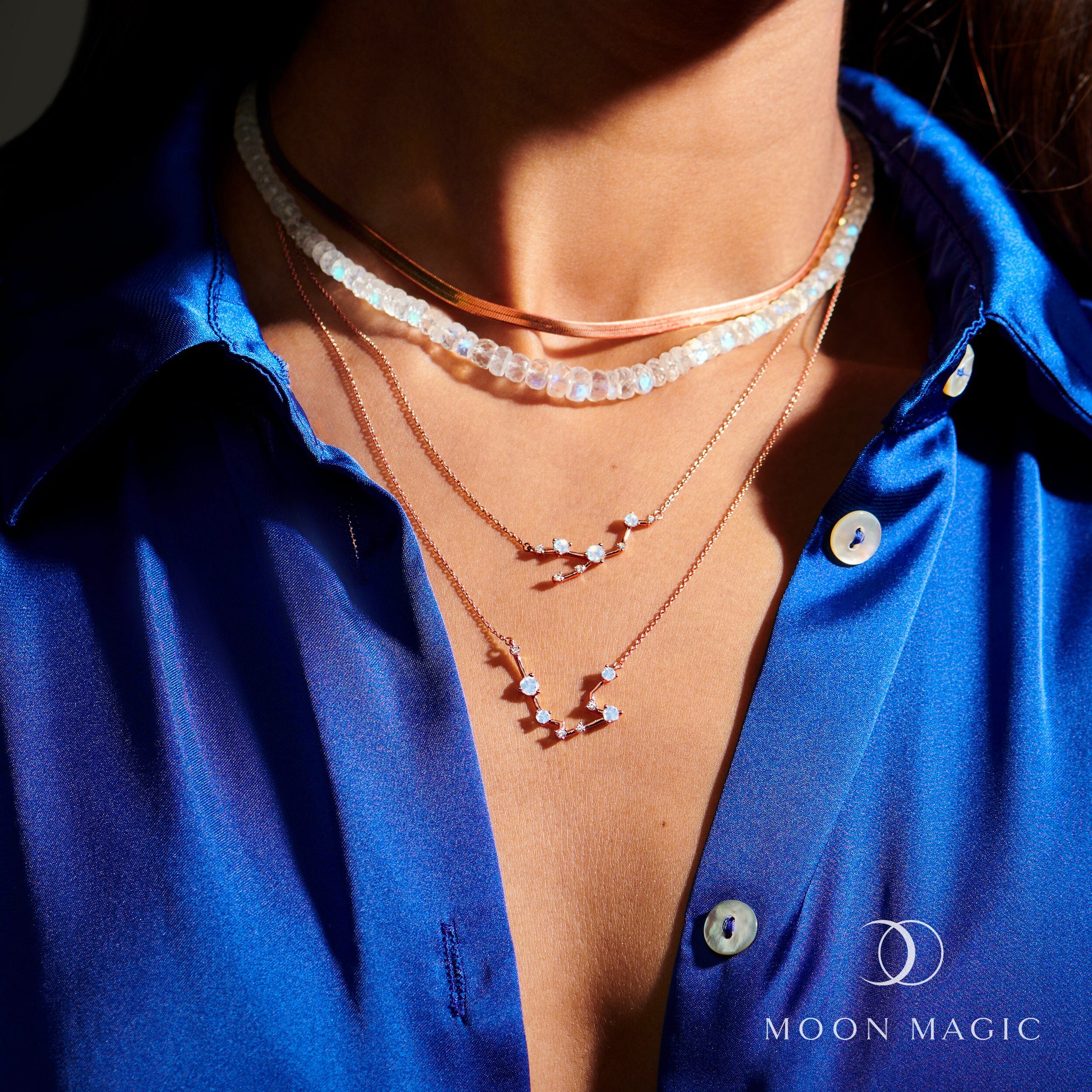 Moonstone Necklace - Taurus Zodiac Constellation - Image 12