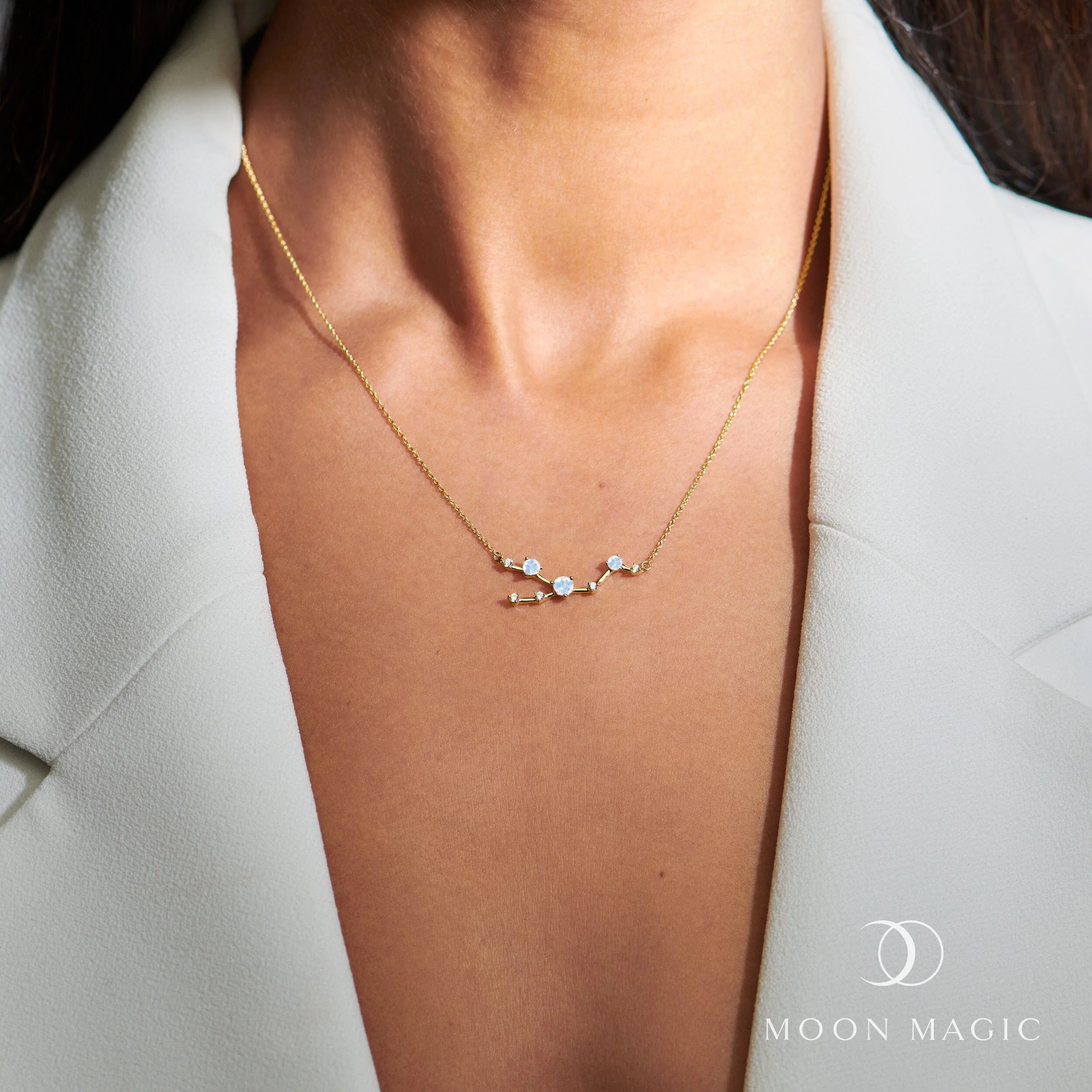 Moonstone Necklace - Taurus Zodiac Constellation - Image 6