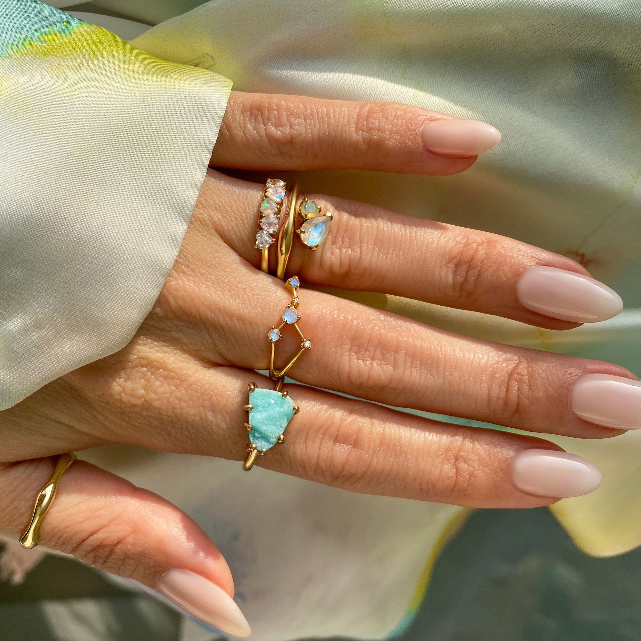 Moonstone Opal Floating Toi Et Moi & Crush On You Rings - Image 11