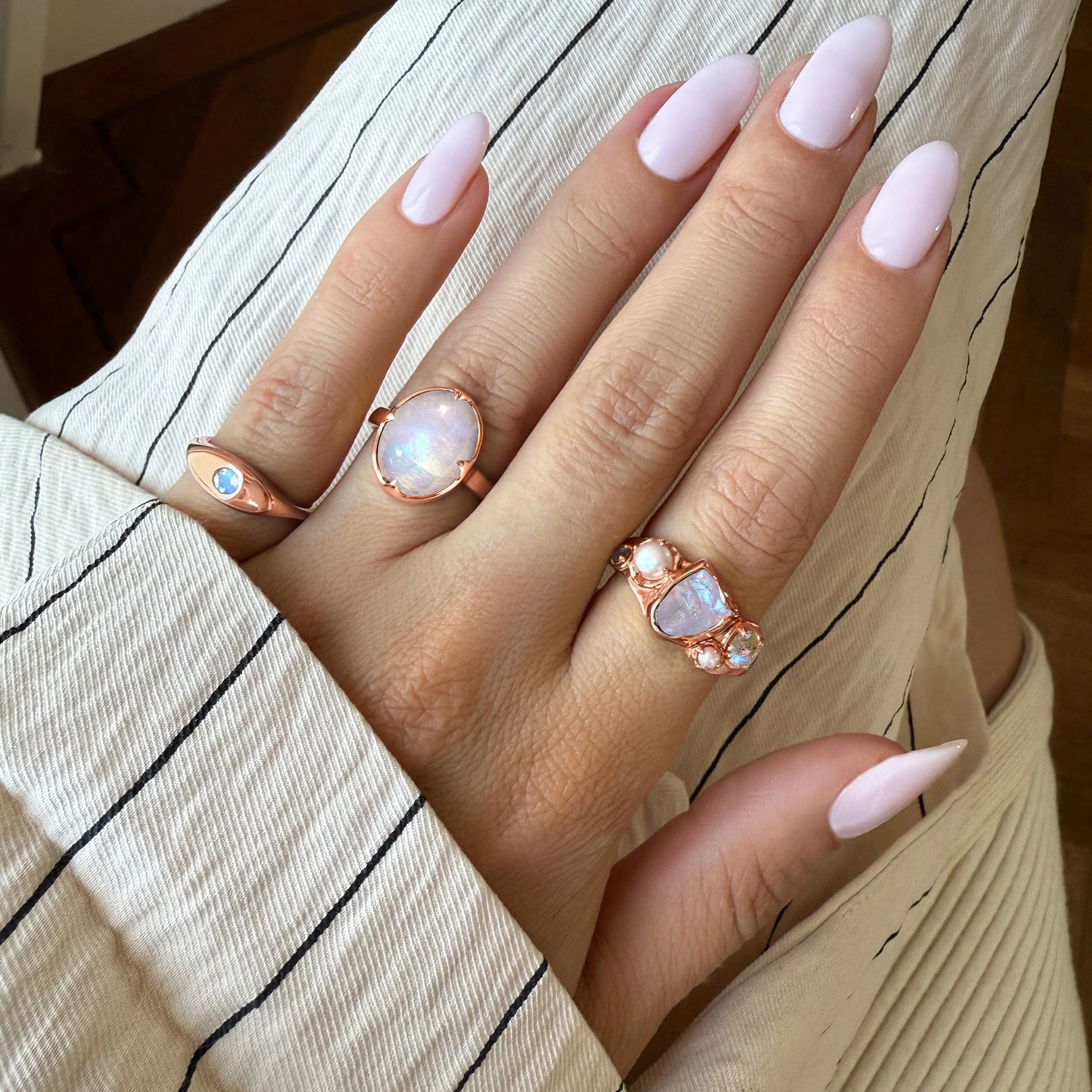 Moonstone Pearl Ring - Mist Heirloom - Image 18