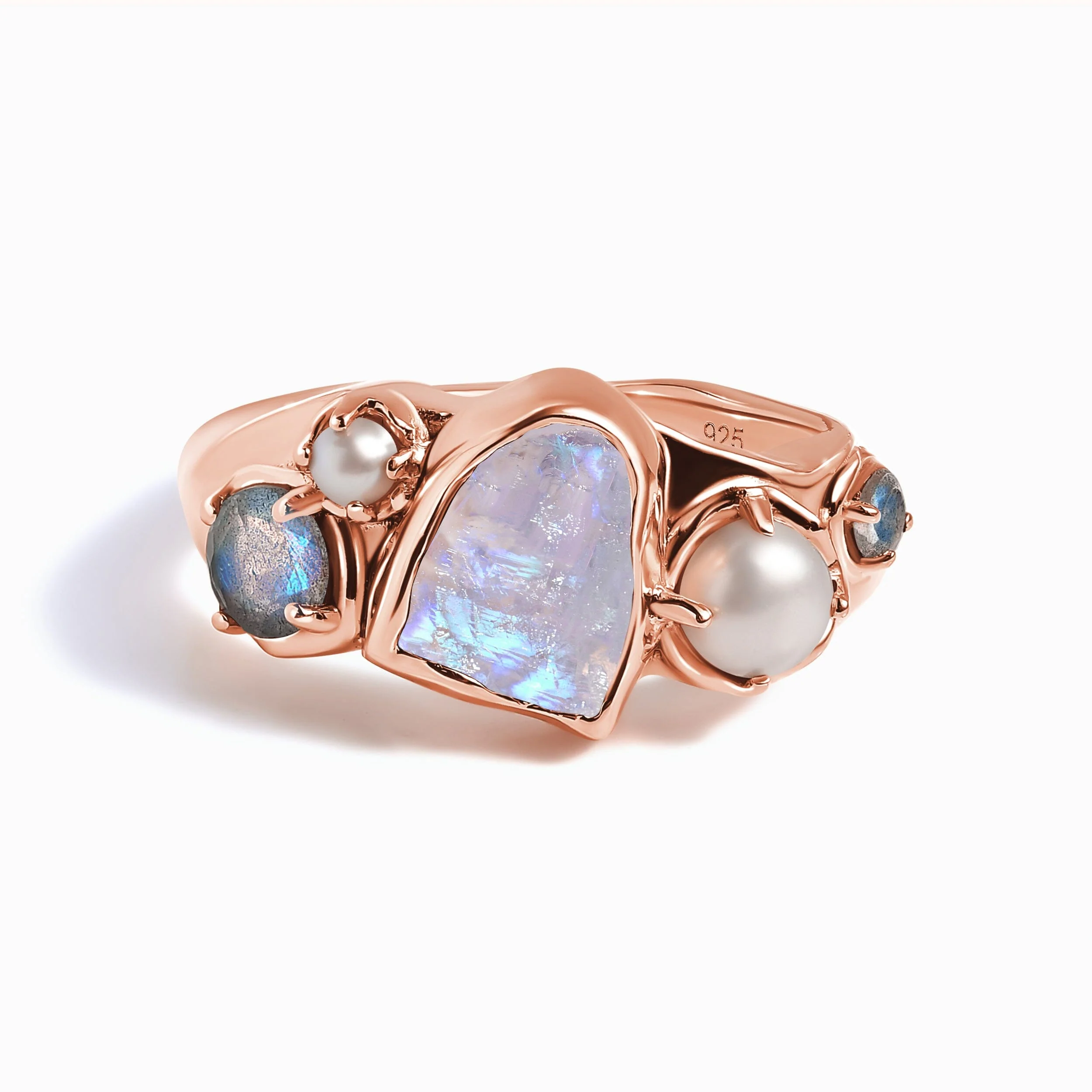 Moonstone Pearl Ring - Mist Heirloom - Image 3