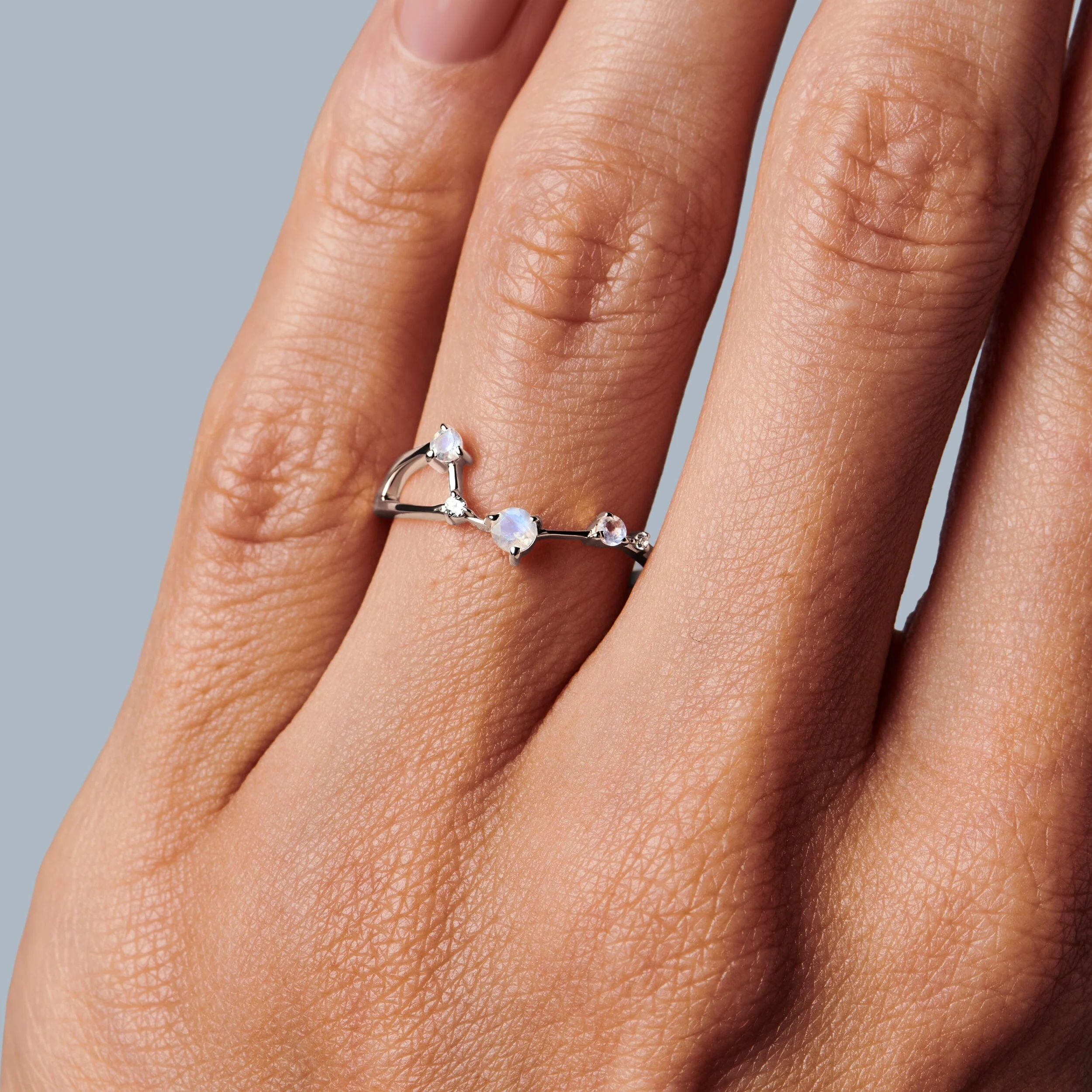 Moonstone Ring - Aries Zodiac Constellation - Image 2